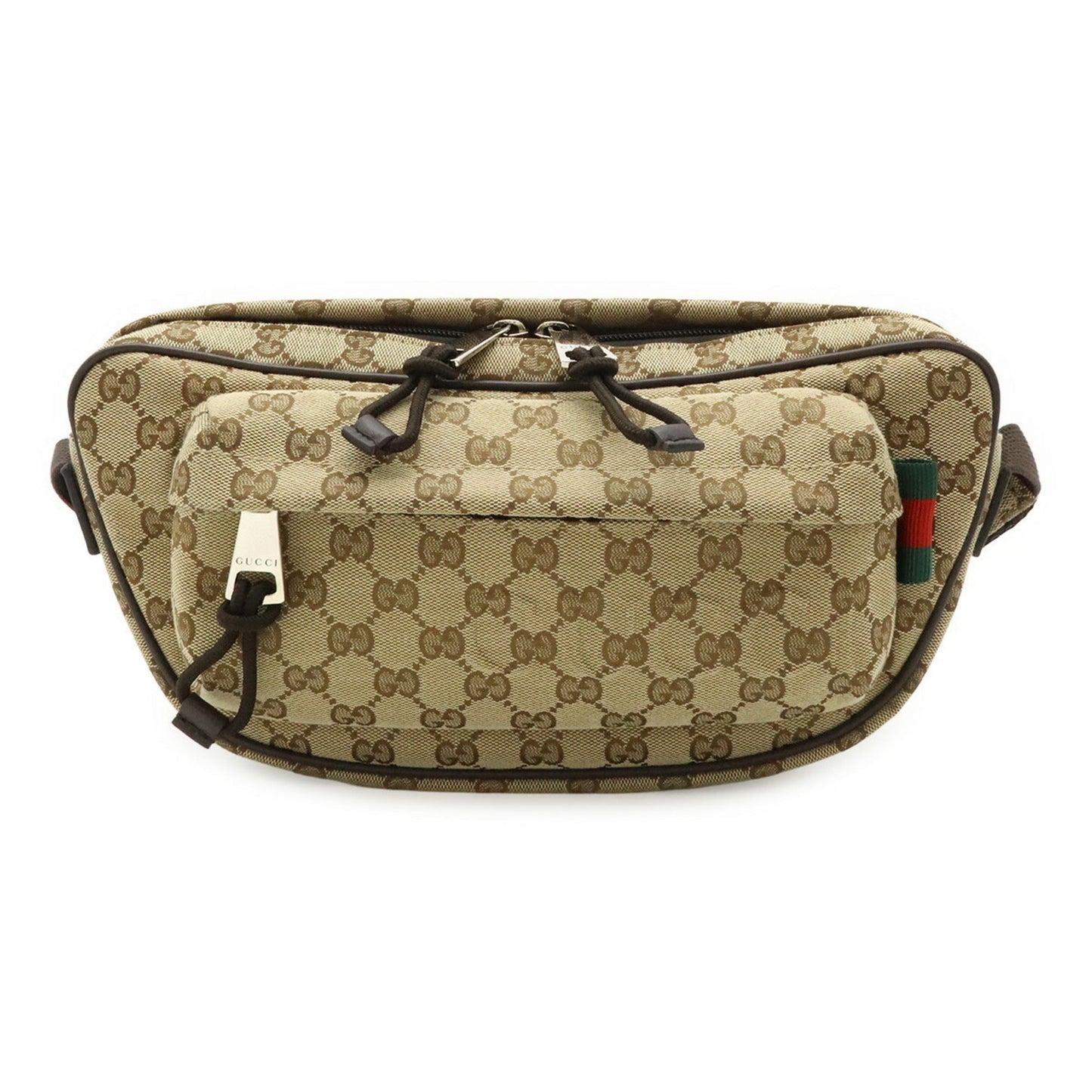 Gucci Beige Dark Brown Canvas Fanny Pack ( )