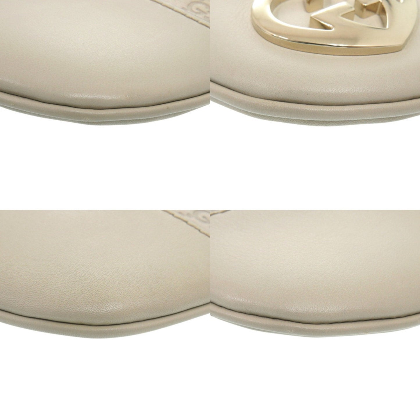 Gucci Guccissima Ivory Leather Shoulder Bag ( )