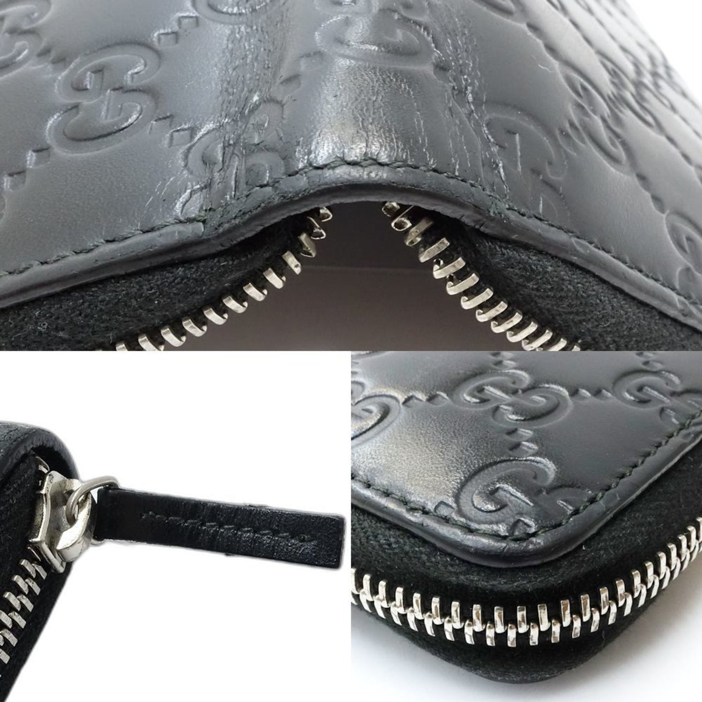 Gucci Black Leather Long Wallet (Bi-Fold) ( )