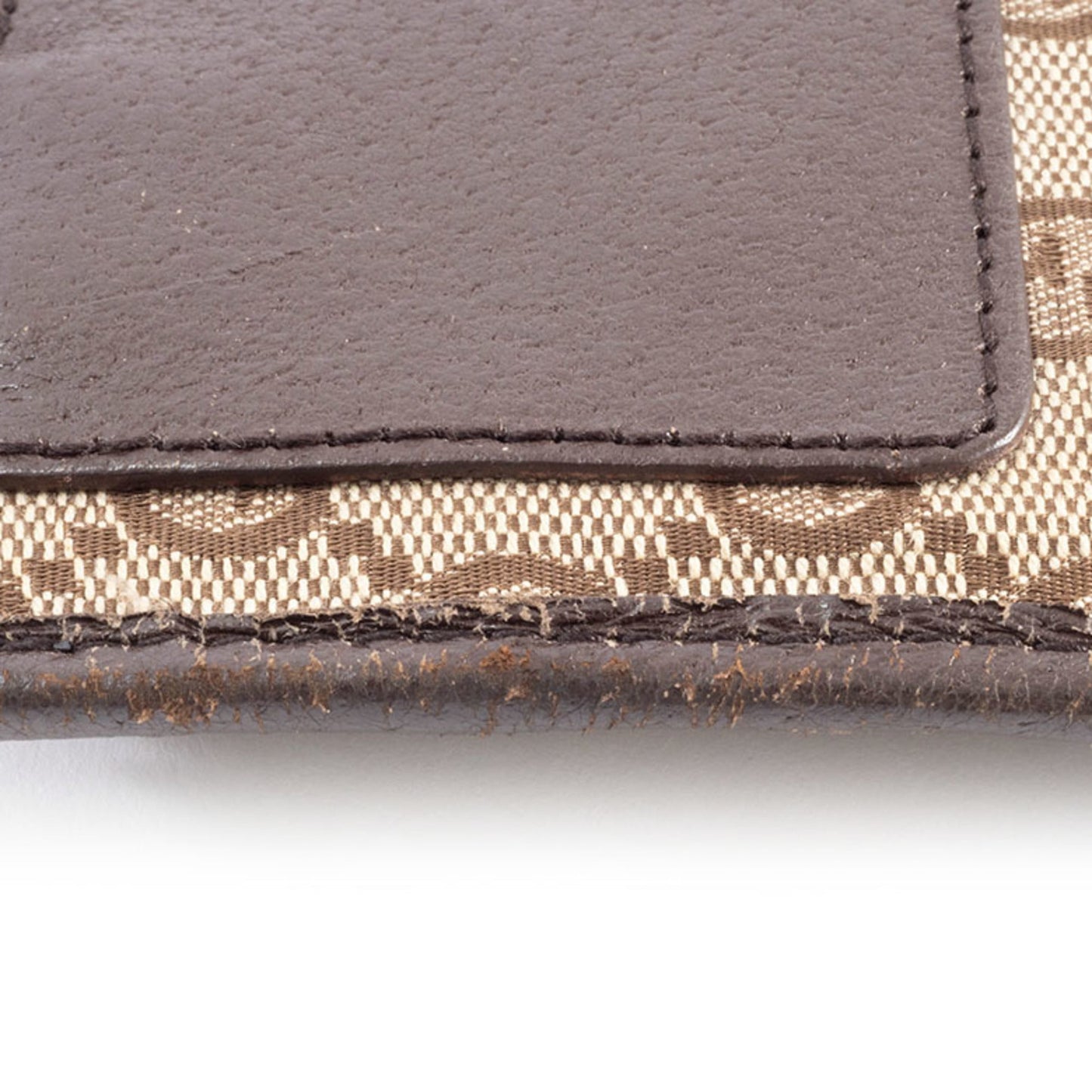 Gucci Gg Canvas Beige Brown Gg Canvas Leather Shoulder Bag ( )