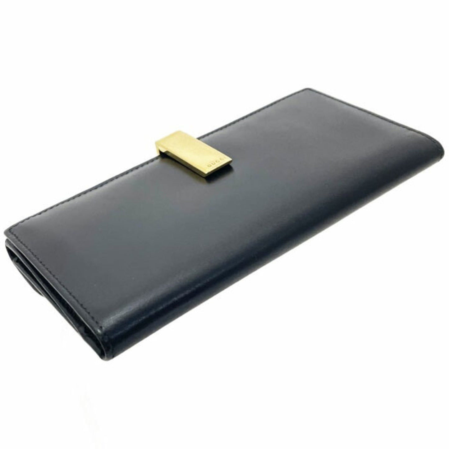 Gucci Black Leather Long Wallet (Bi-Fold) ( )
