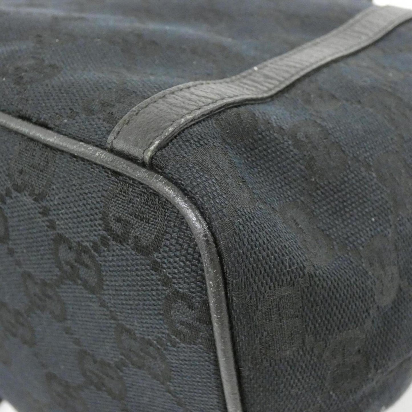 Gucci Black Gg Canvas Backpack ( )