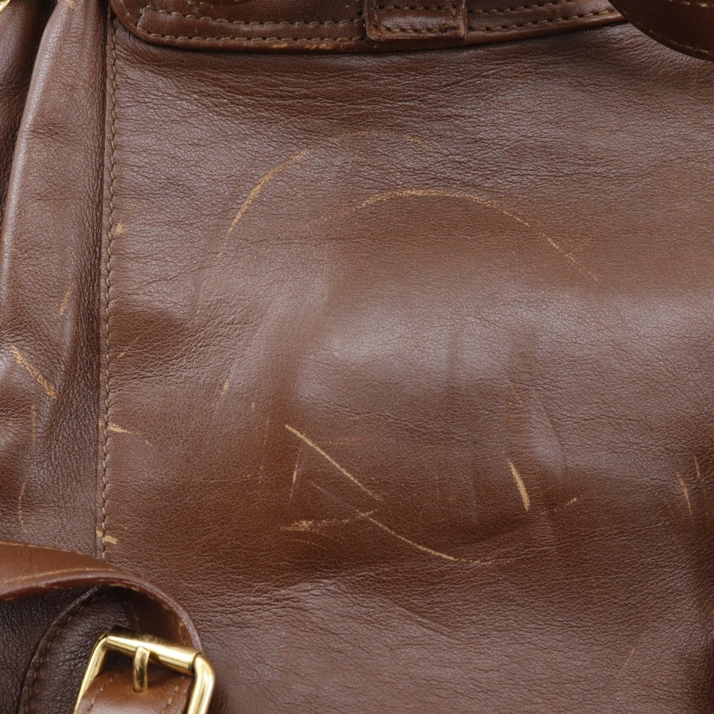 Gucci Brown Leather Backpack ( )