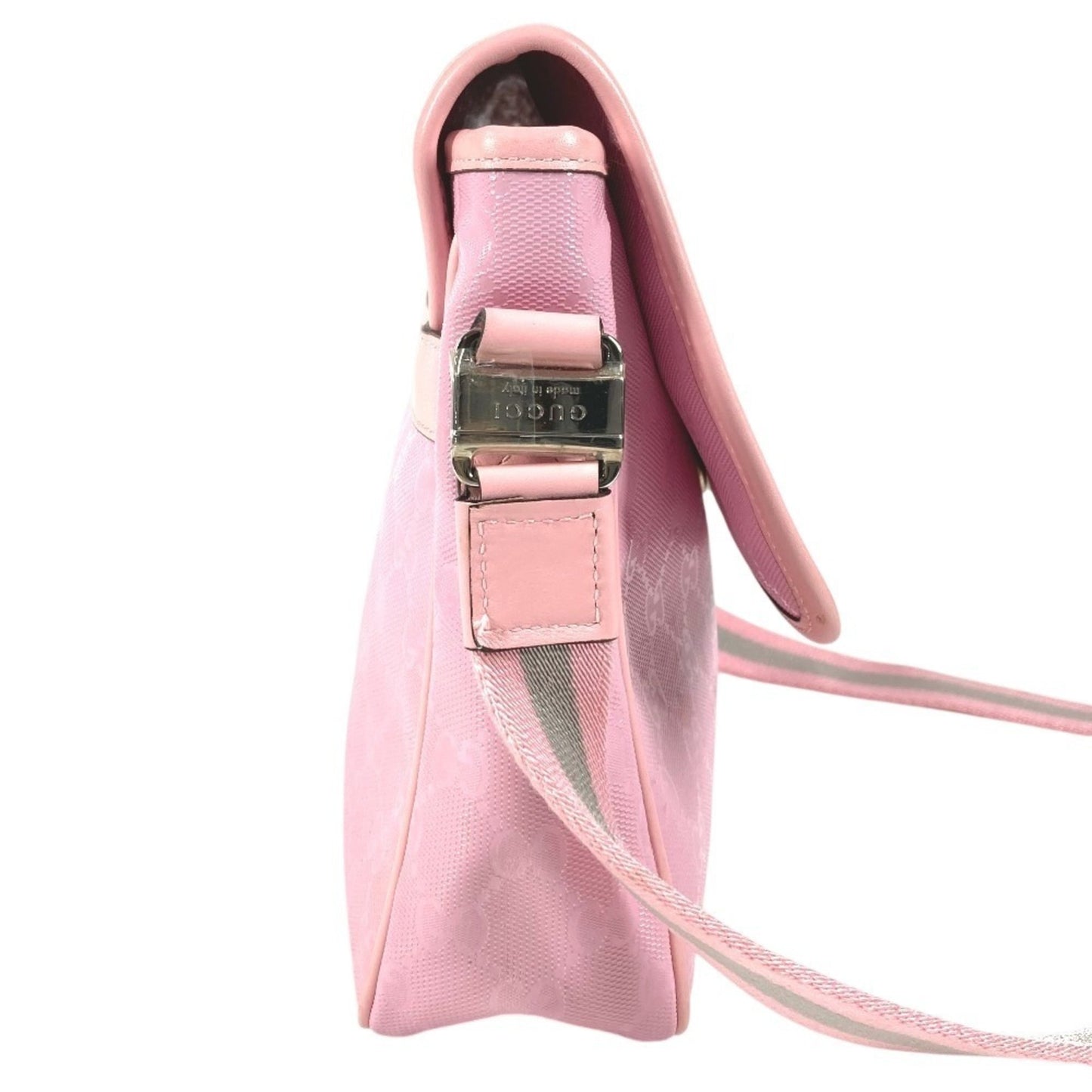 Gucci Gg Imprimé Pink Gg Imprimé Leather Messenger Bag Shoulder Bag ( )
