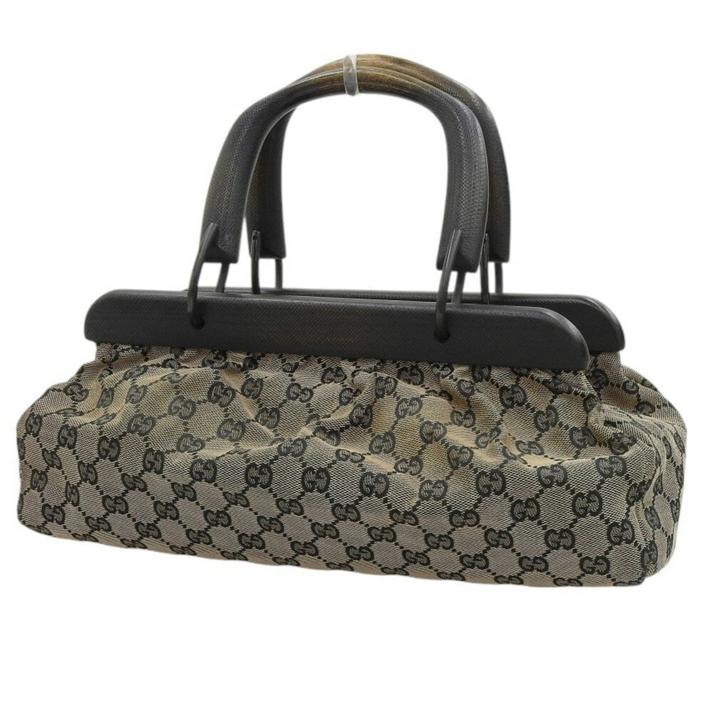 Gucci Gg Canvas Beige Black Brown Gg Canvas Handbag ( )