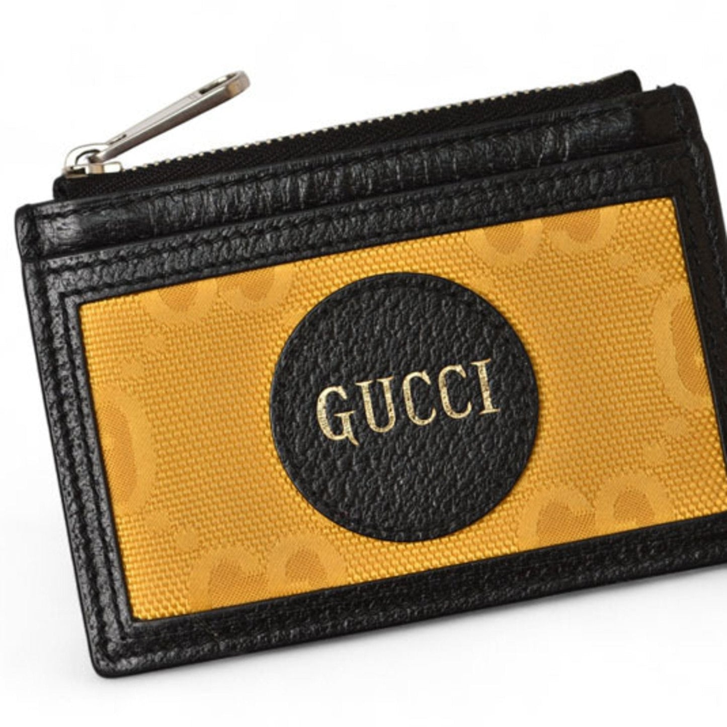 Gucci Black Yellow Leather Coin Purse/Coin Case ( )