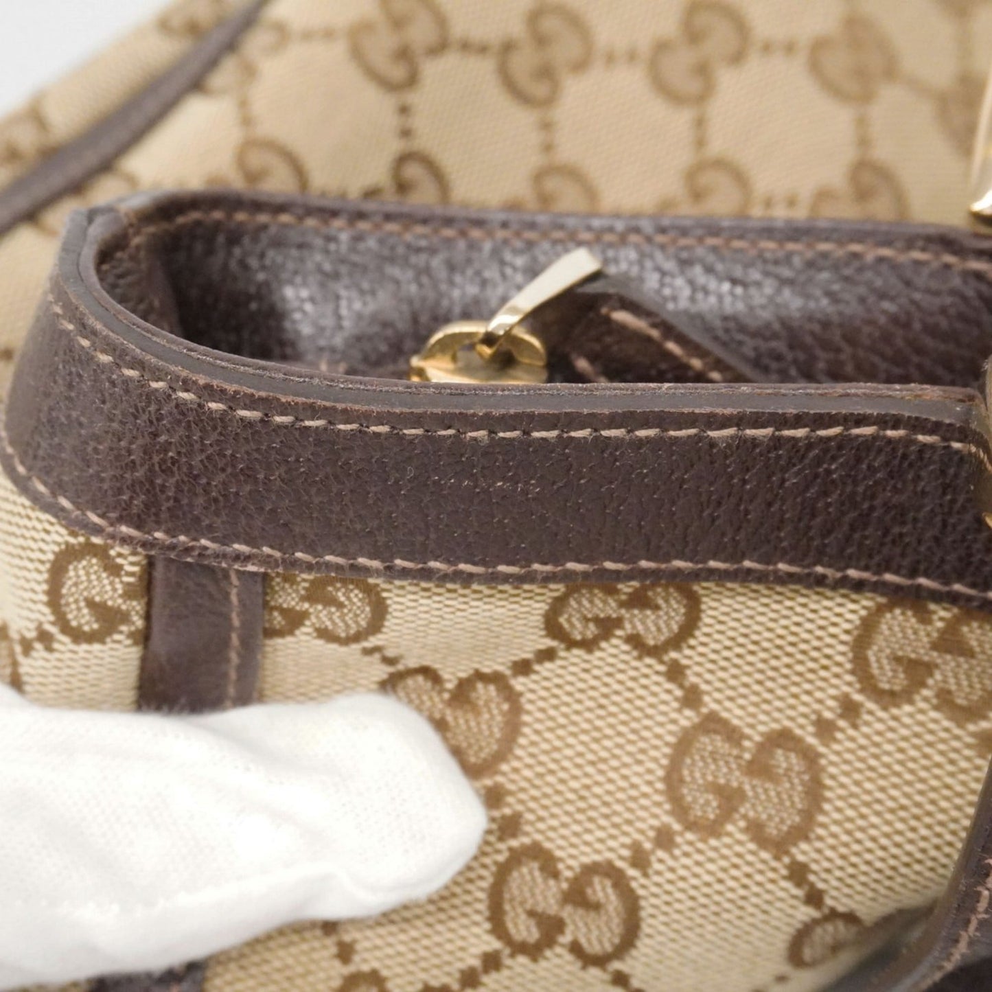 Gucci Brown Canvas Tote Bag ( )