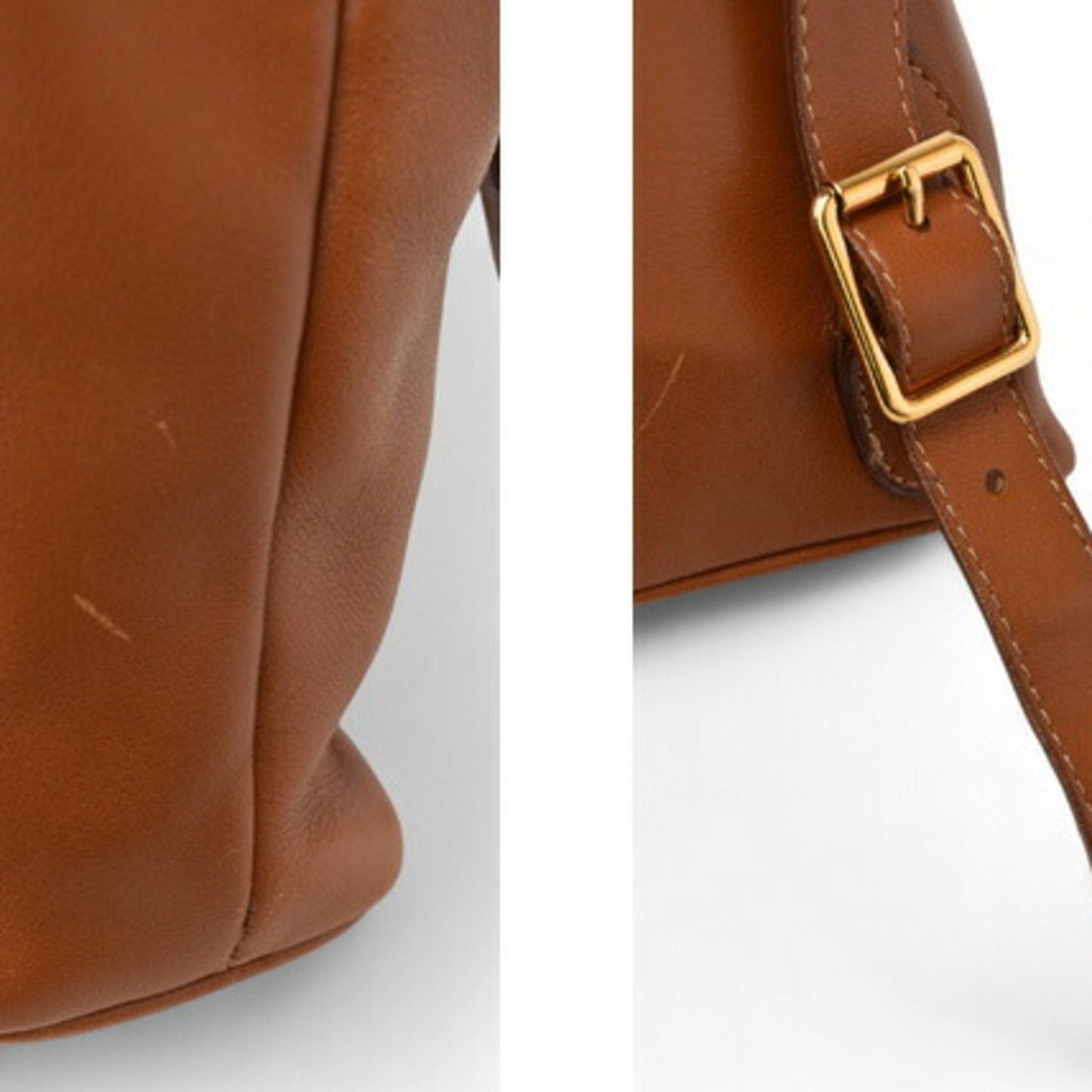 Gucci Brown Leather Backpack ( )