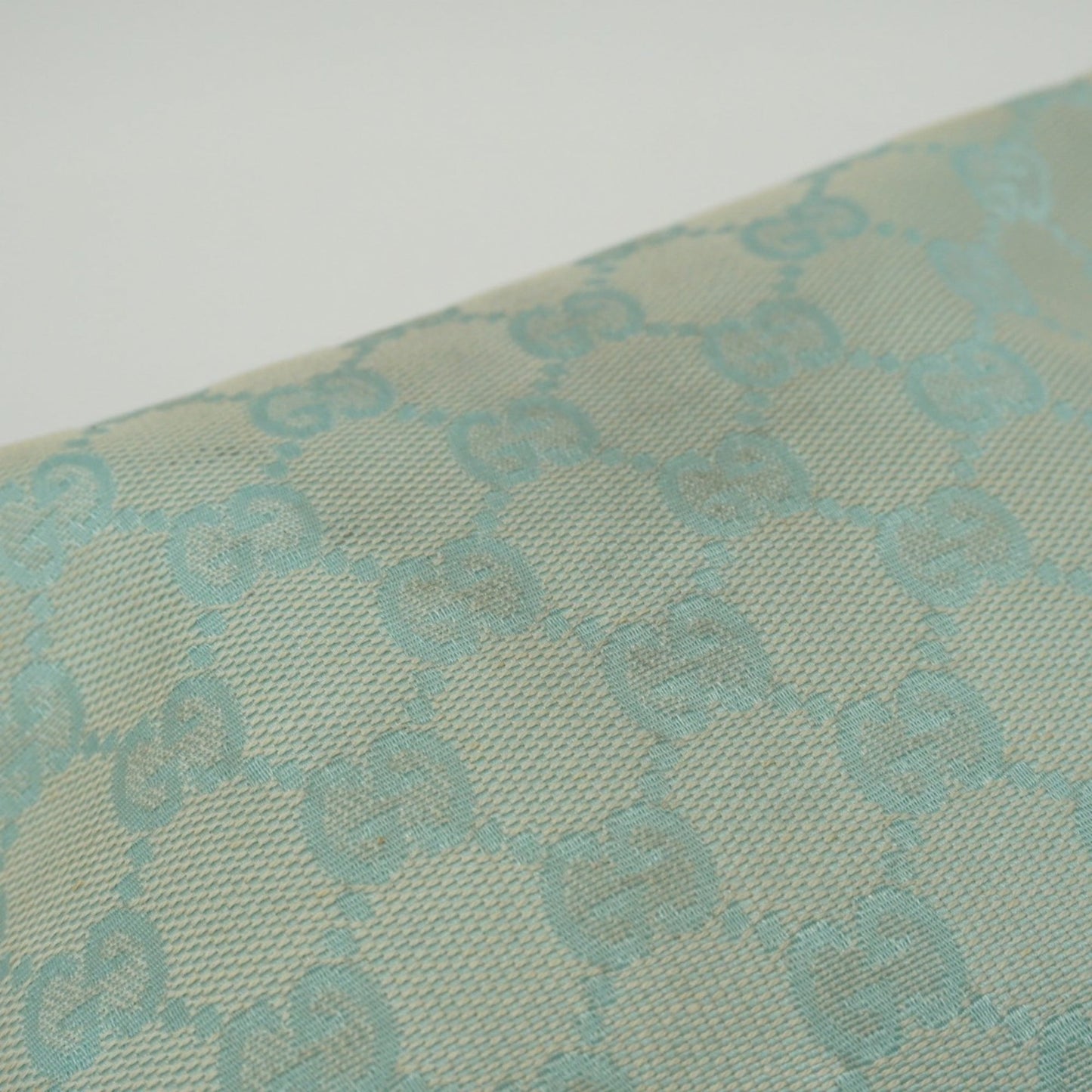Gucci Light Blue White Canvas Tote Bag ( )