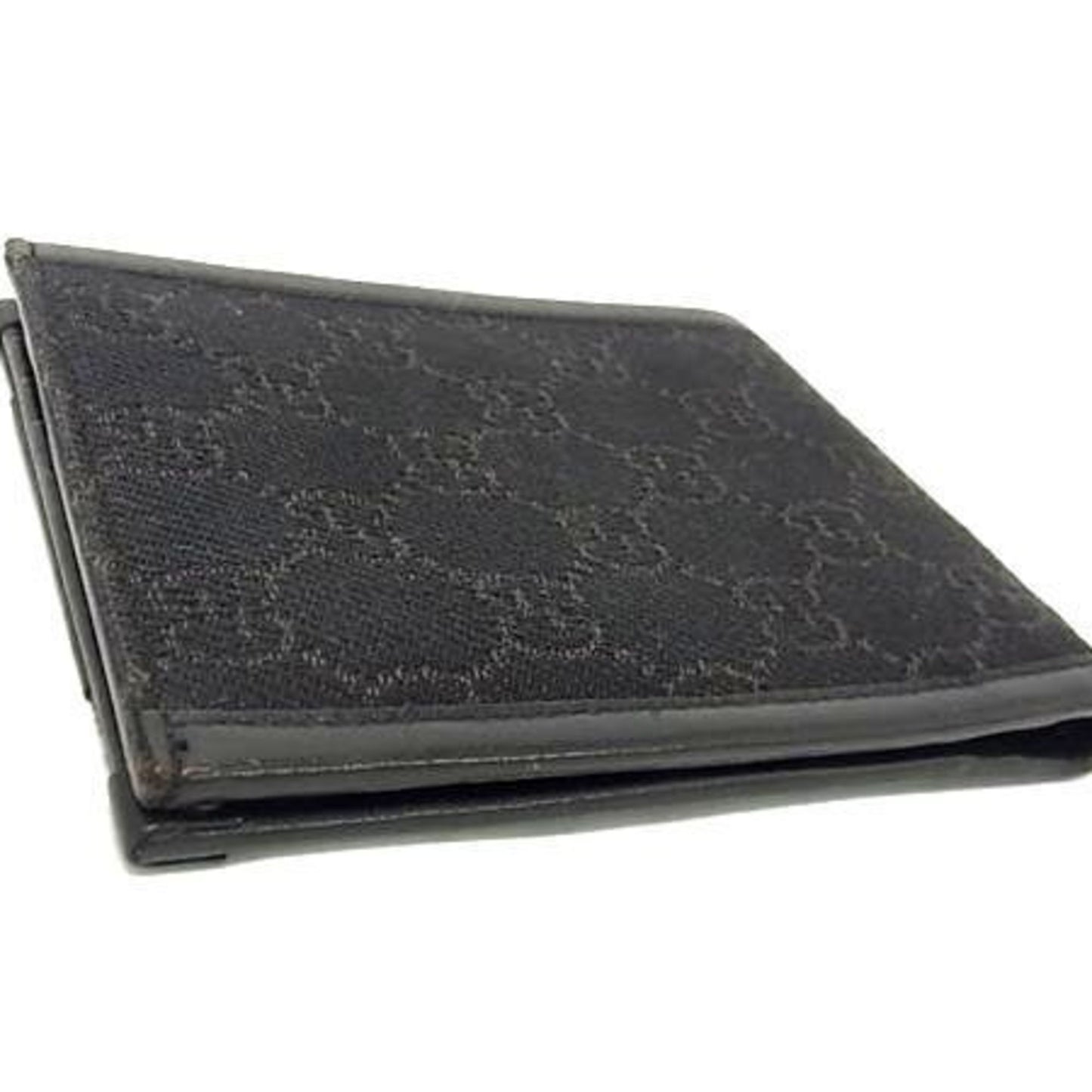Gucci Black Canvas Leather Wallet (Bi-Fold) ( )