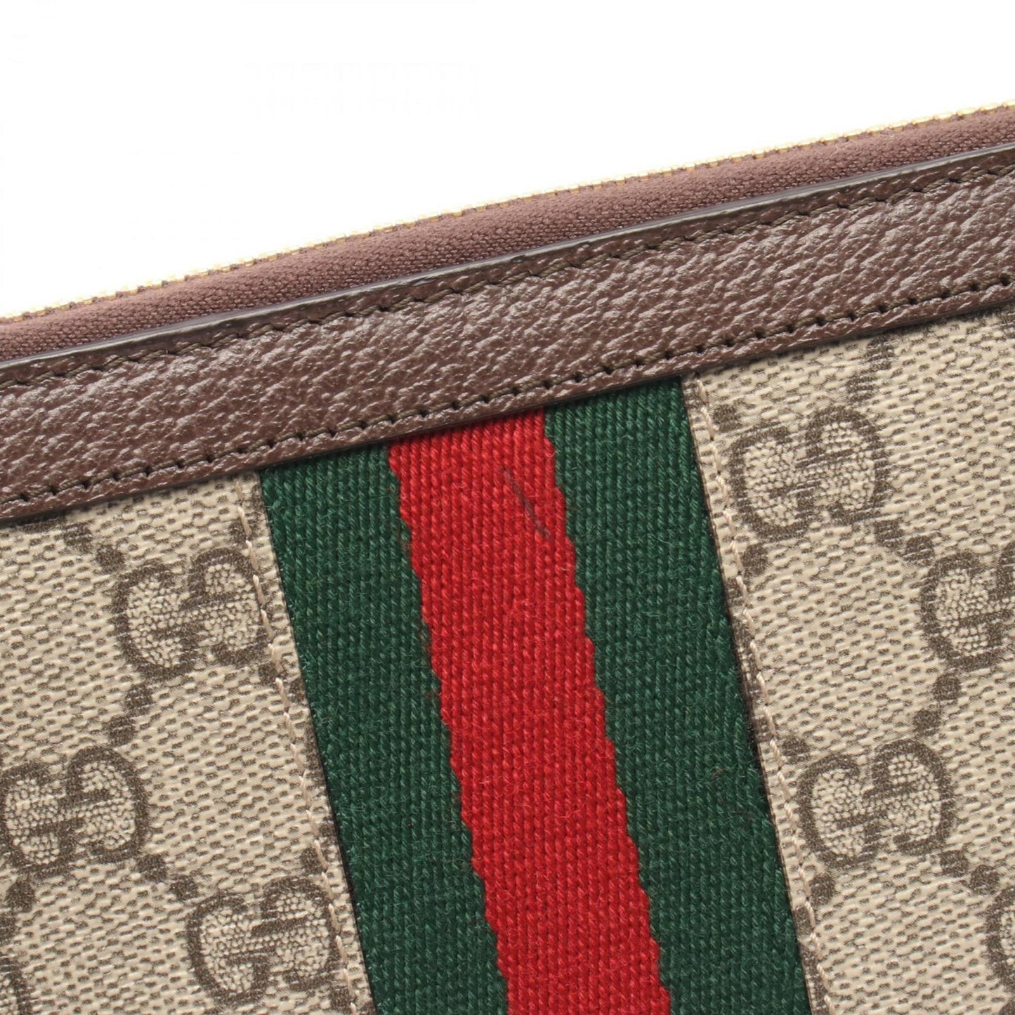 Gucci Beige Brown Multi-Color Gg Supreme Leather Long Wallet (Bi-Fold) ( )