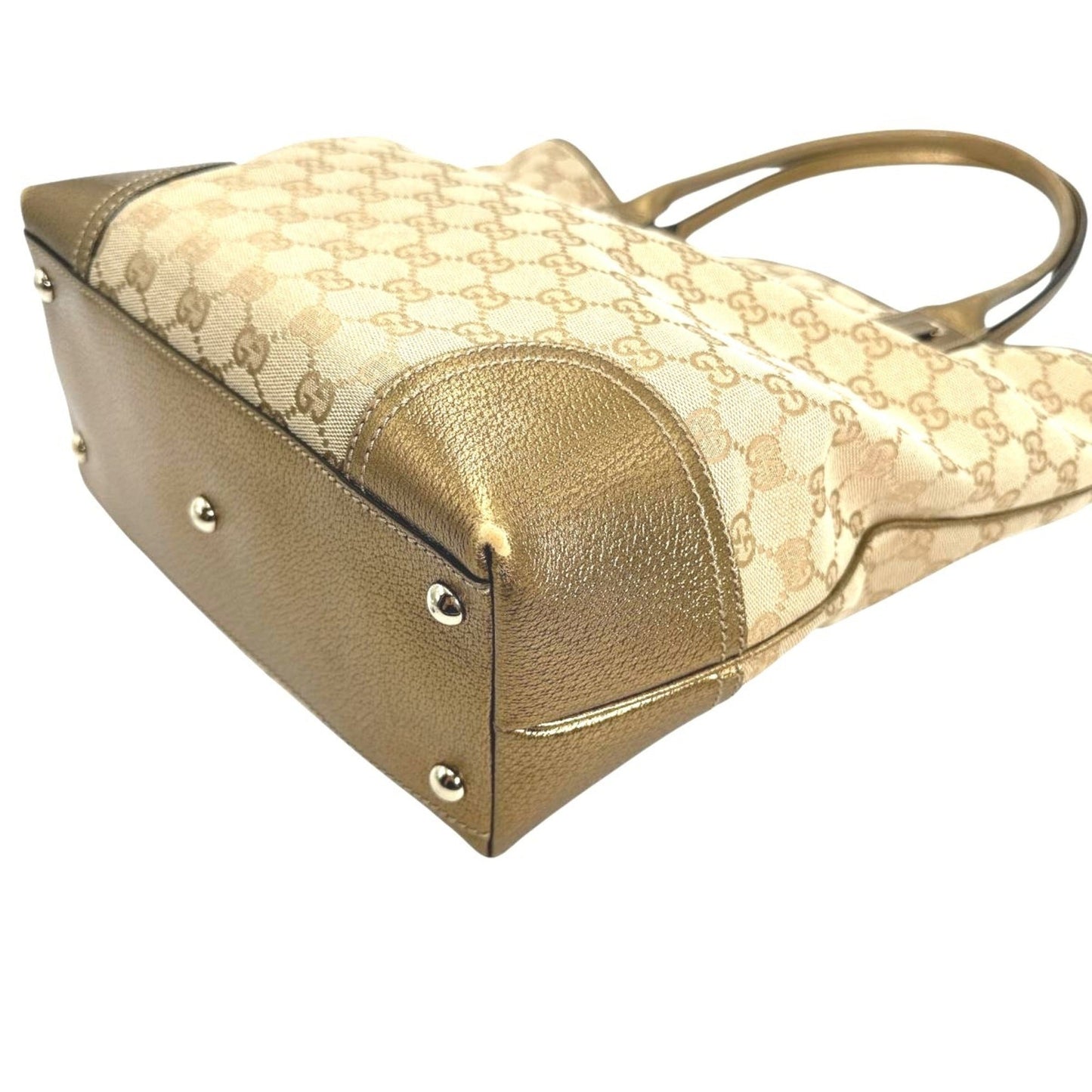 Gucci Beige Gg Canvas Handbag Tote Bag ( )