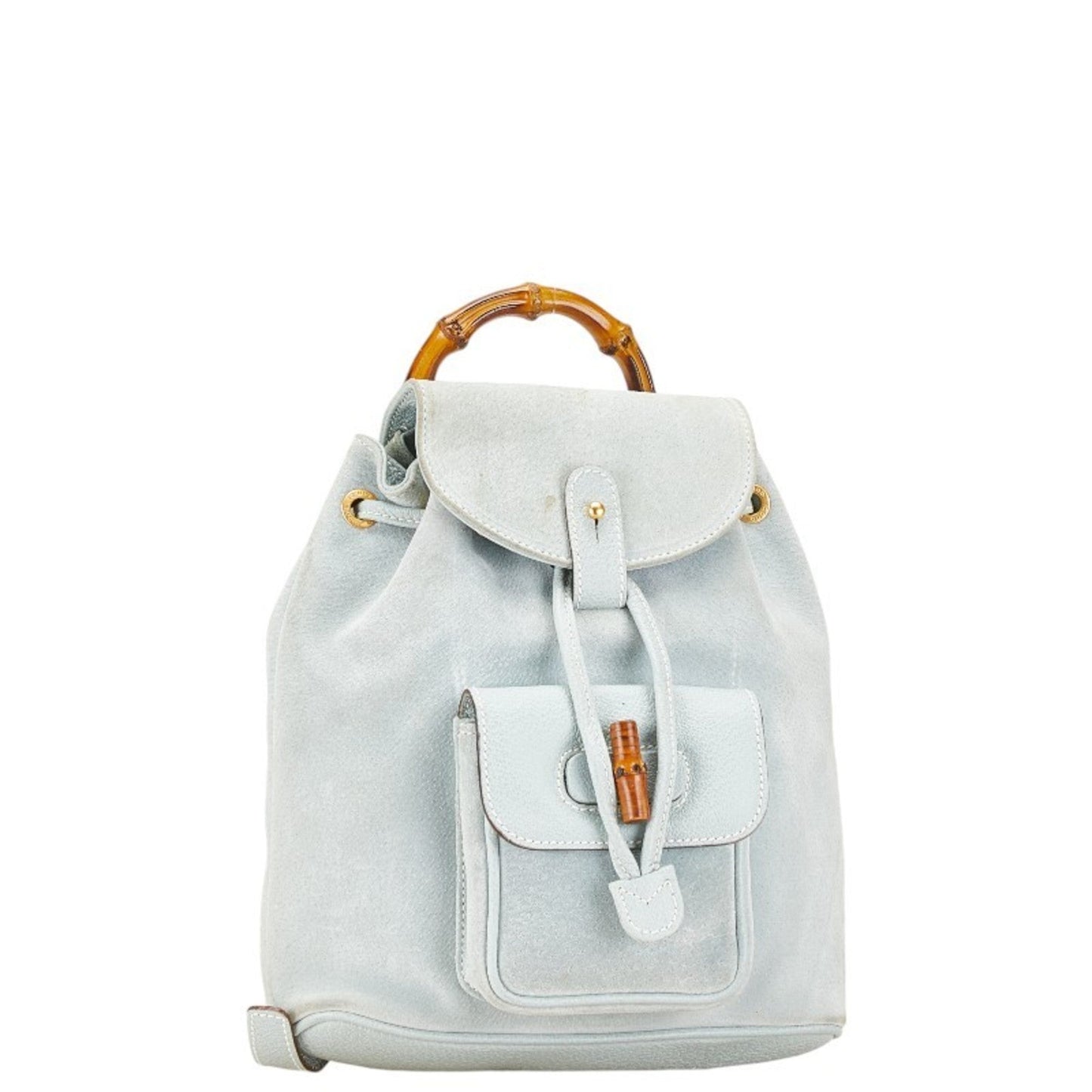 Gucci Light Blue Leather Suede Backpack ( )