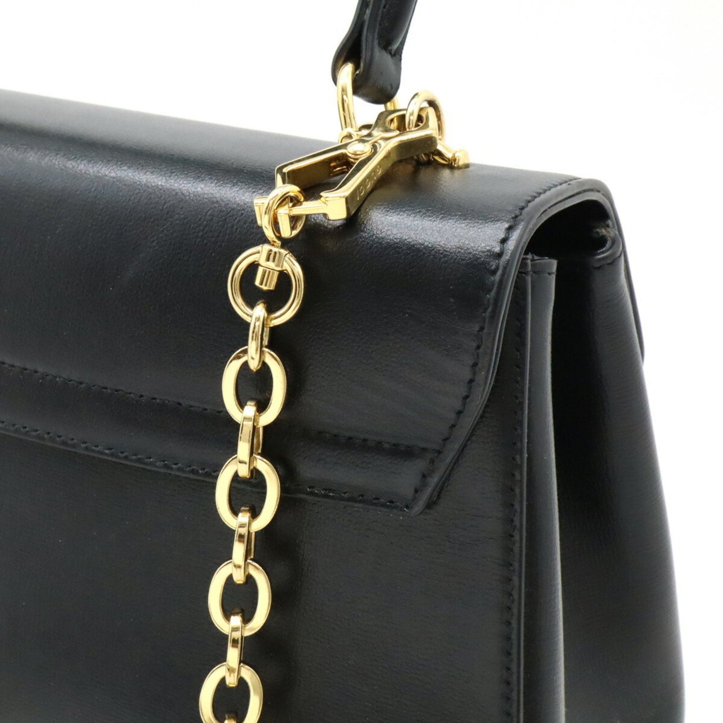Gucci Black Leather Handbag Shoulder Bag ( )