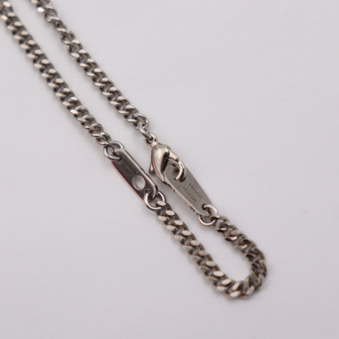 LOUIS VUITTON Collier Plate Damier Perforate Necklace M64191 Metal Silver Black Pendant