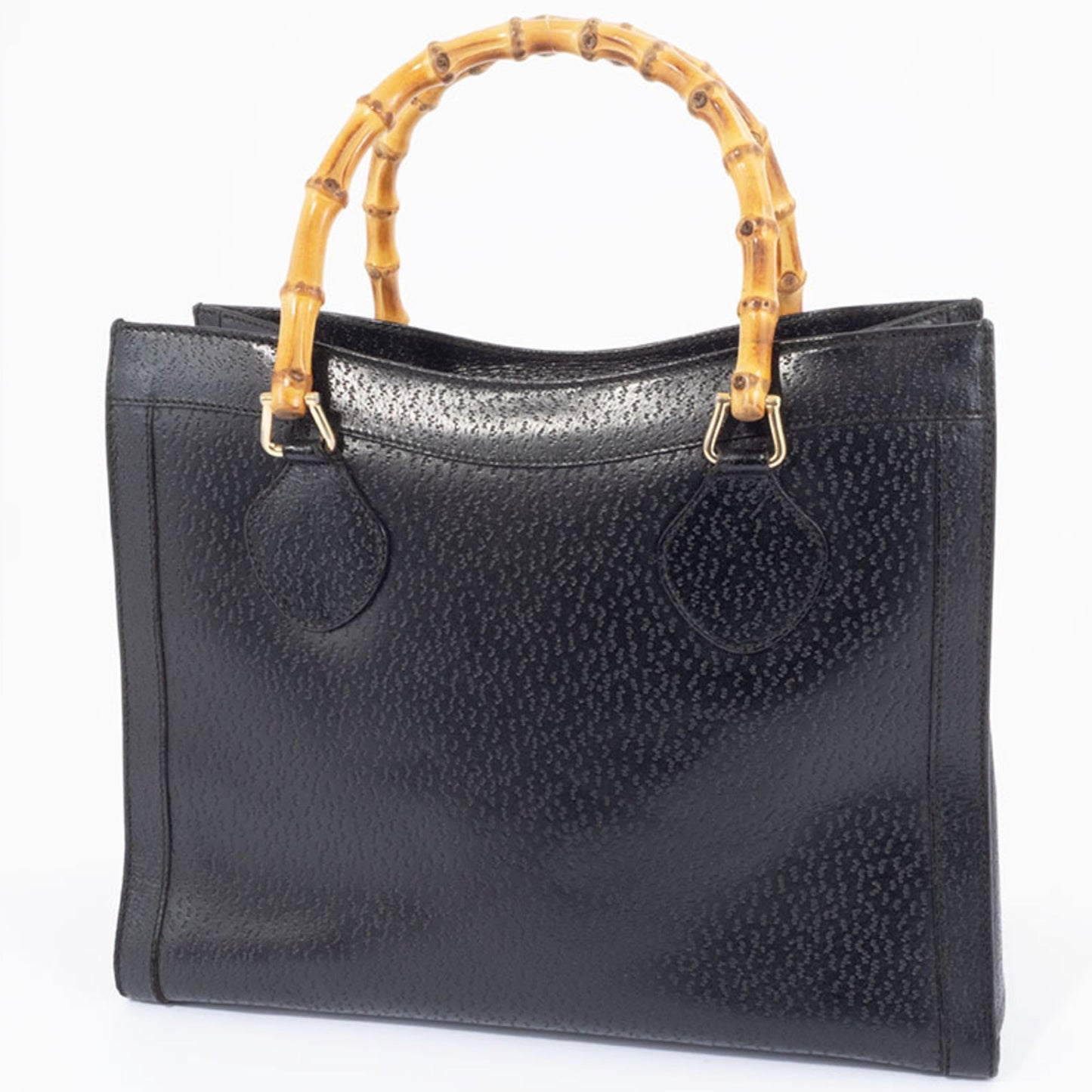 Gucci Black Leather Tote Bag ( )