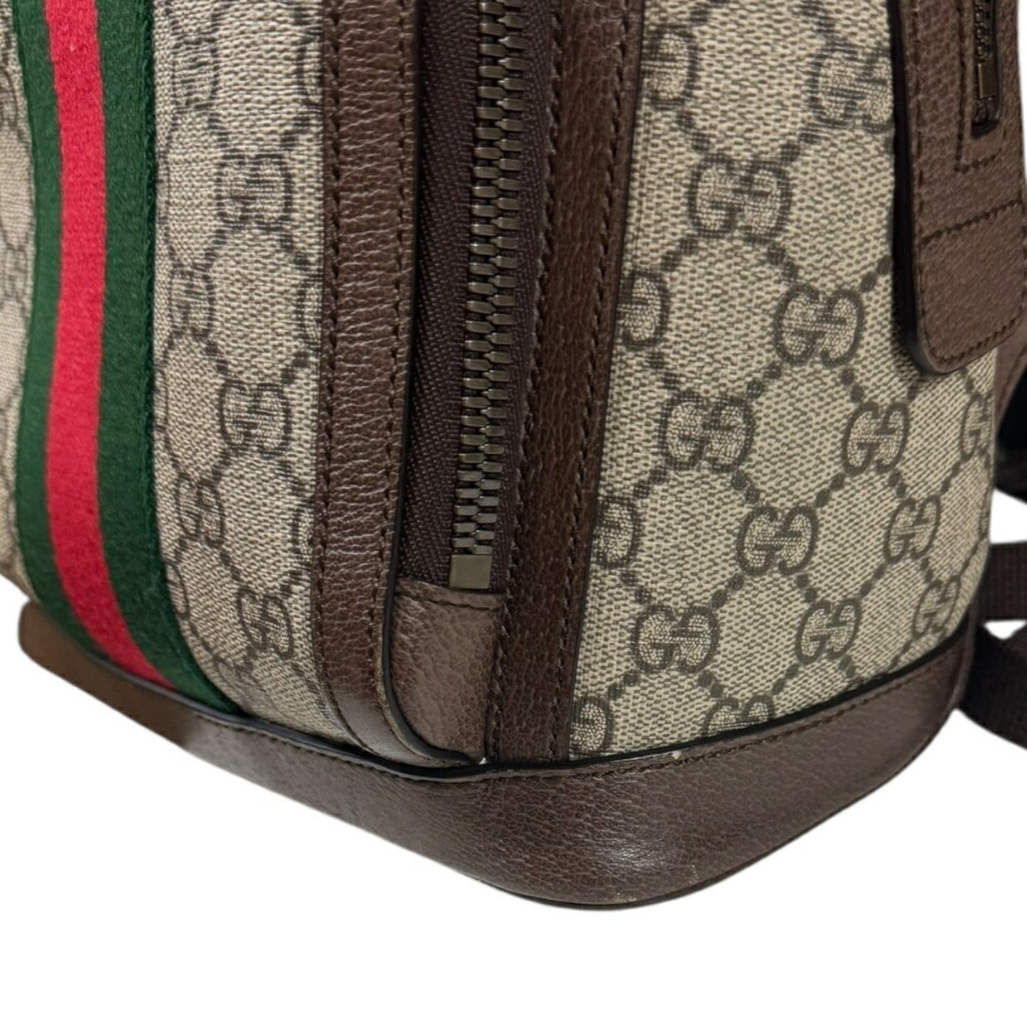 Gucci Beige Brown Gg Supreme Canvas Backpack ( )