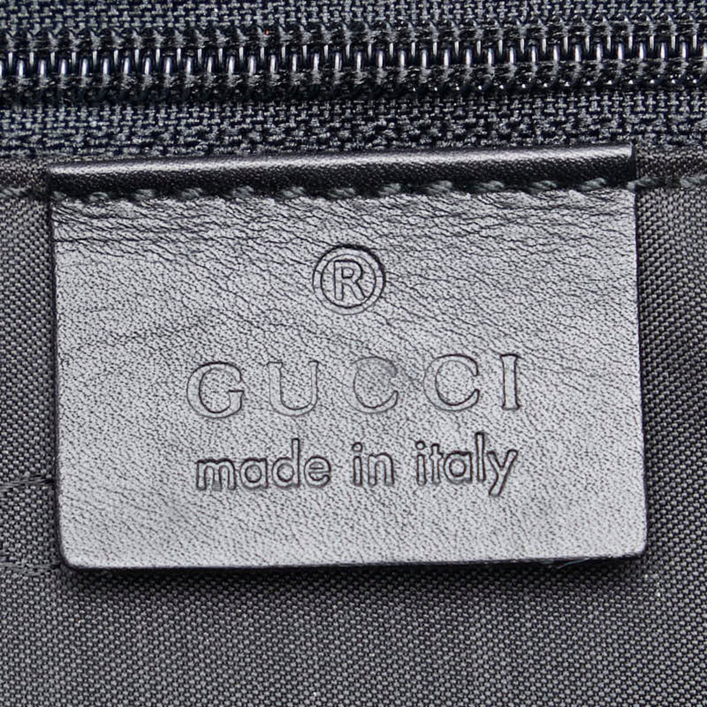 Gucci Black Ivory Canvas Leather Handbag Shoulder Bag ( )