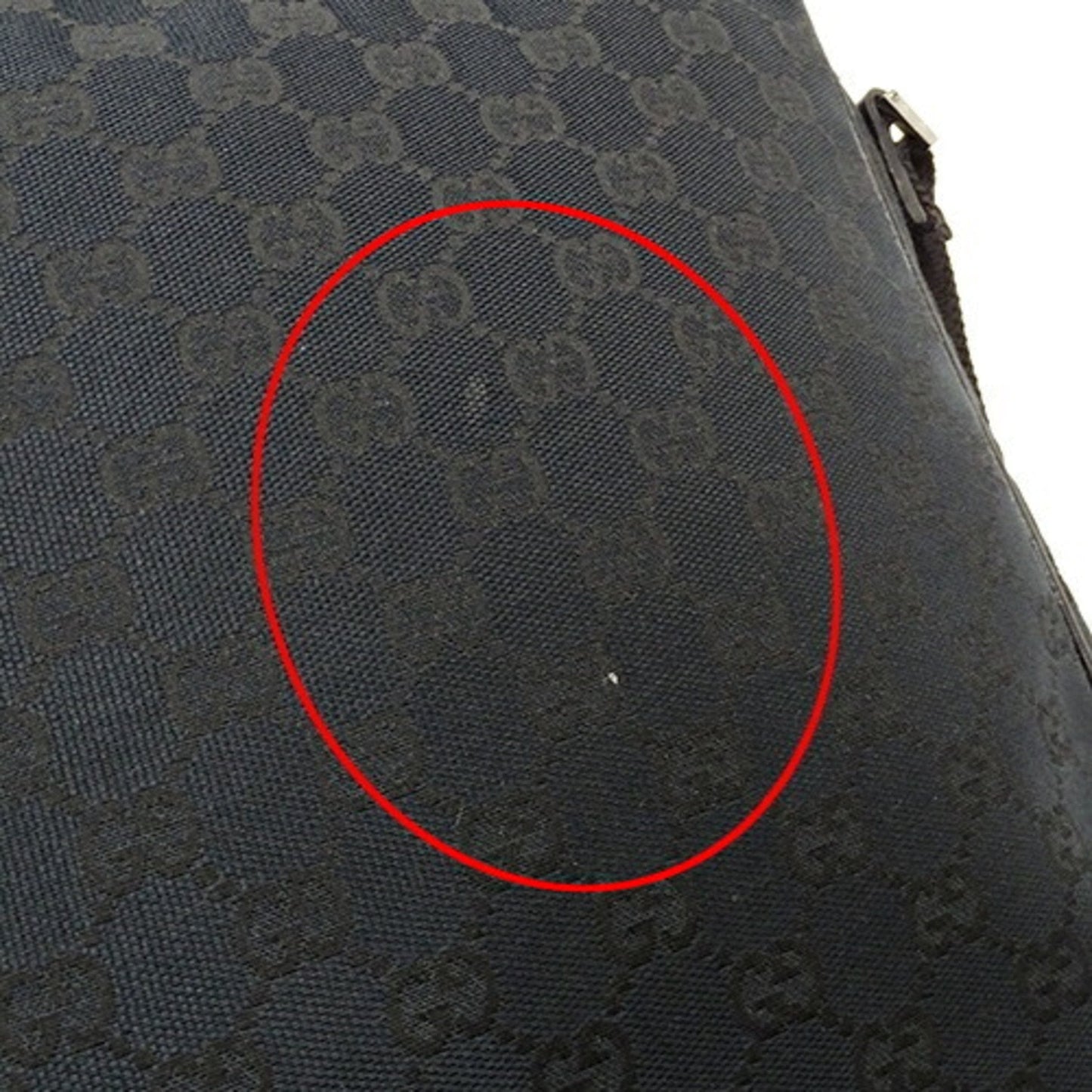 Gucci Black Gg Canvas Shoulder Bag ( )