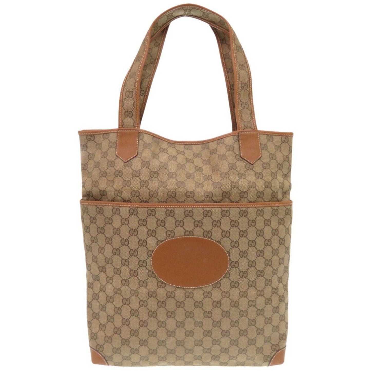Gucci Beige Gg Canvas Tote Bag ( )