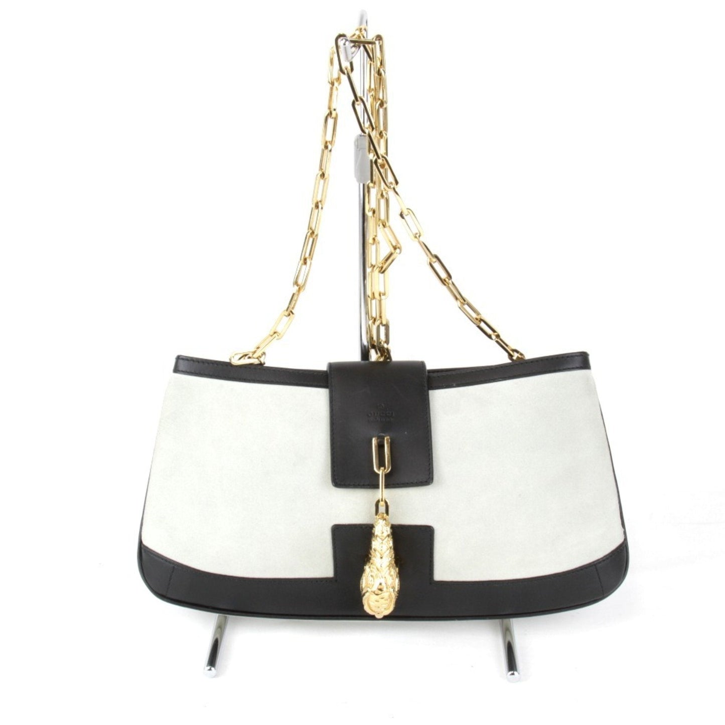 Gucci White Suede Shoulder Bag