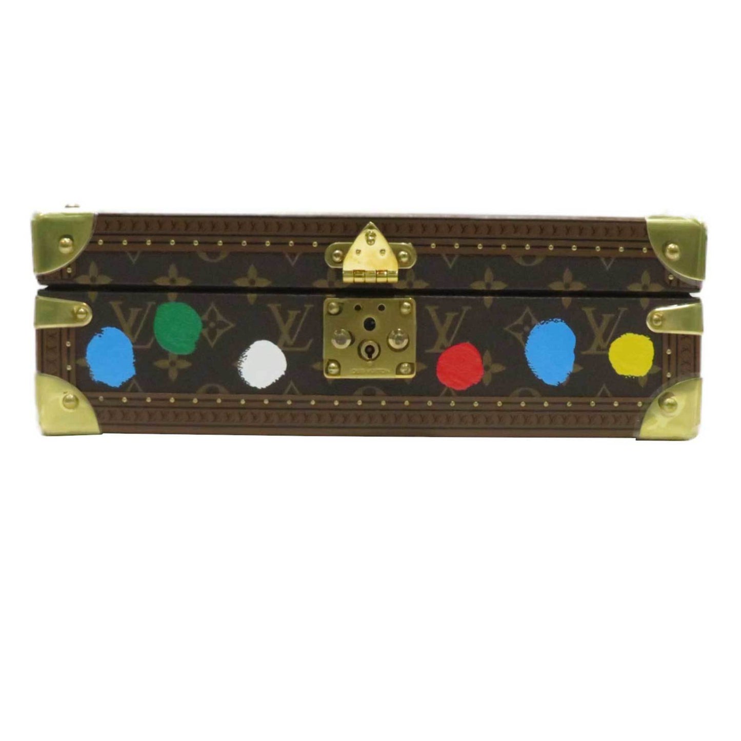 LOUIS VUITTON LV x YK Yayoi Kusama Coffret 8 Montre M10132 Brown Red Monogram Canvas