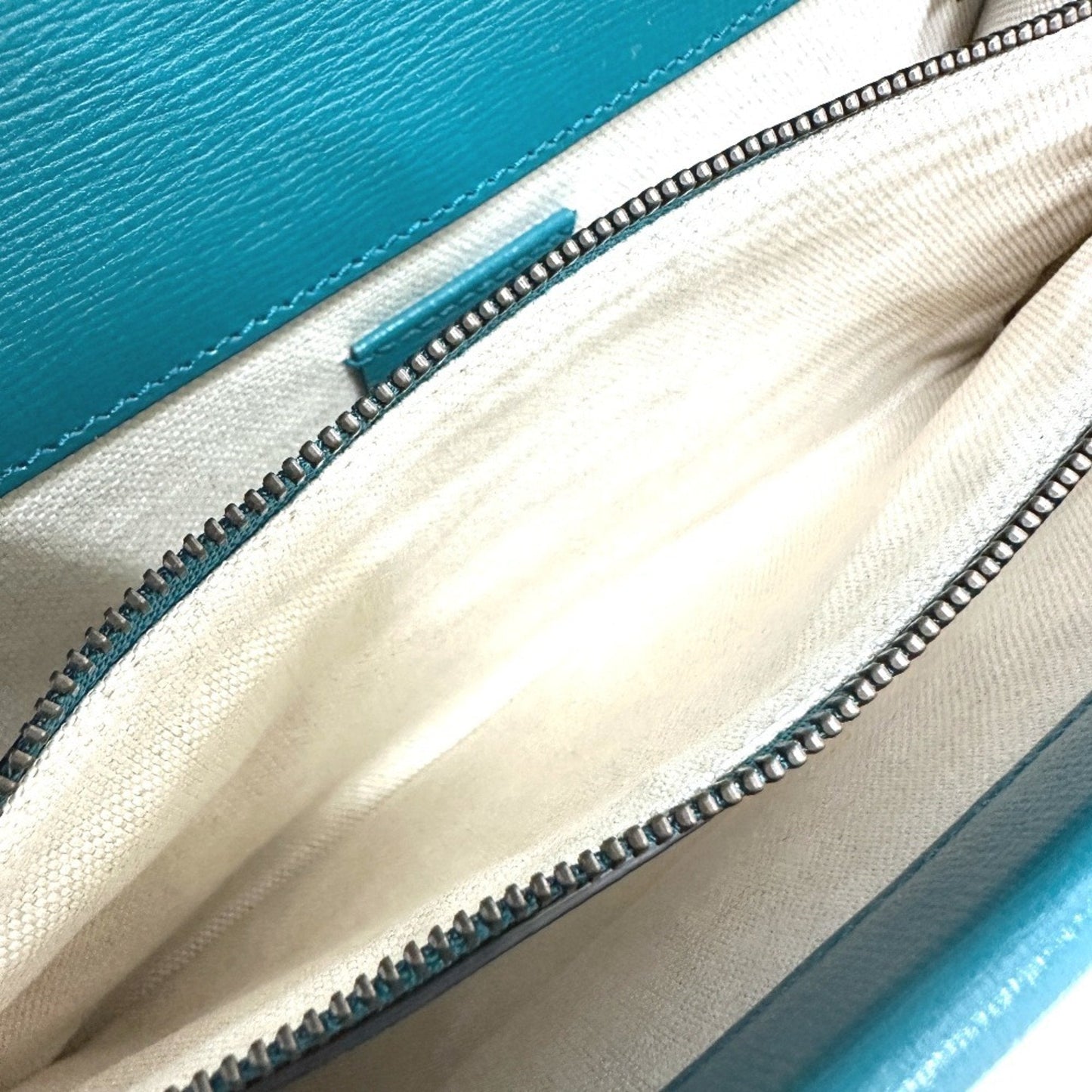Gucci Blue Green Leather Shoulder Bag ( )