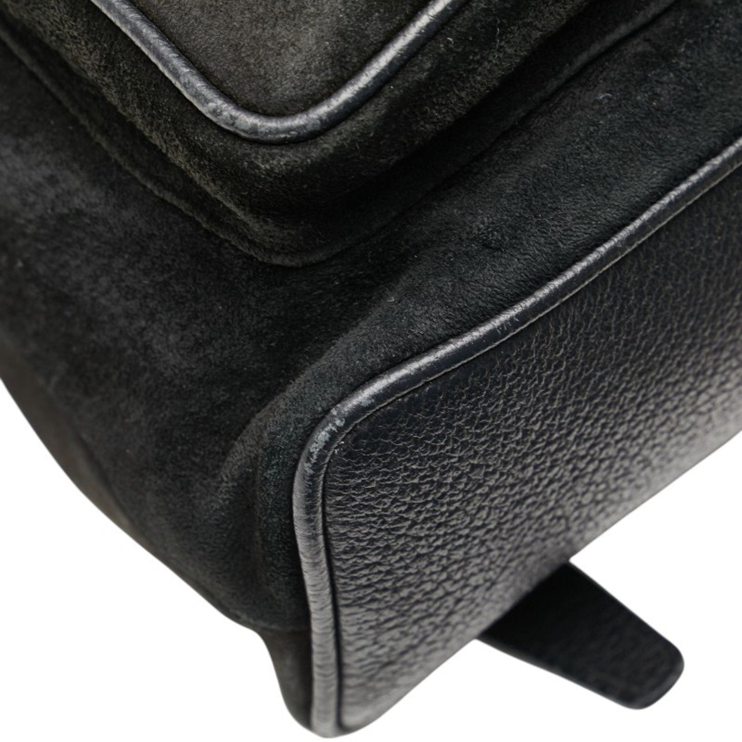 Gucci Black Suede Leather Backpack ( )