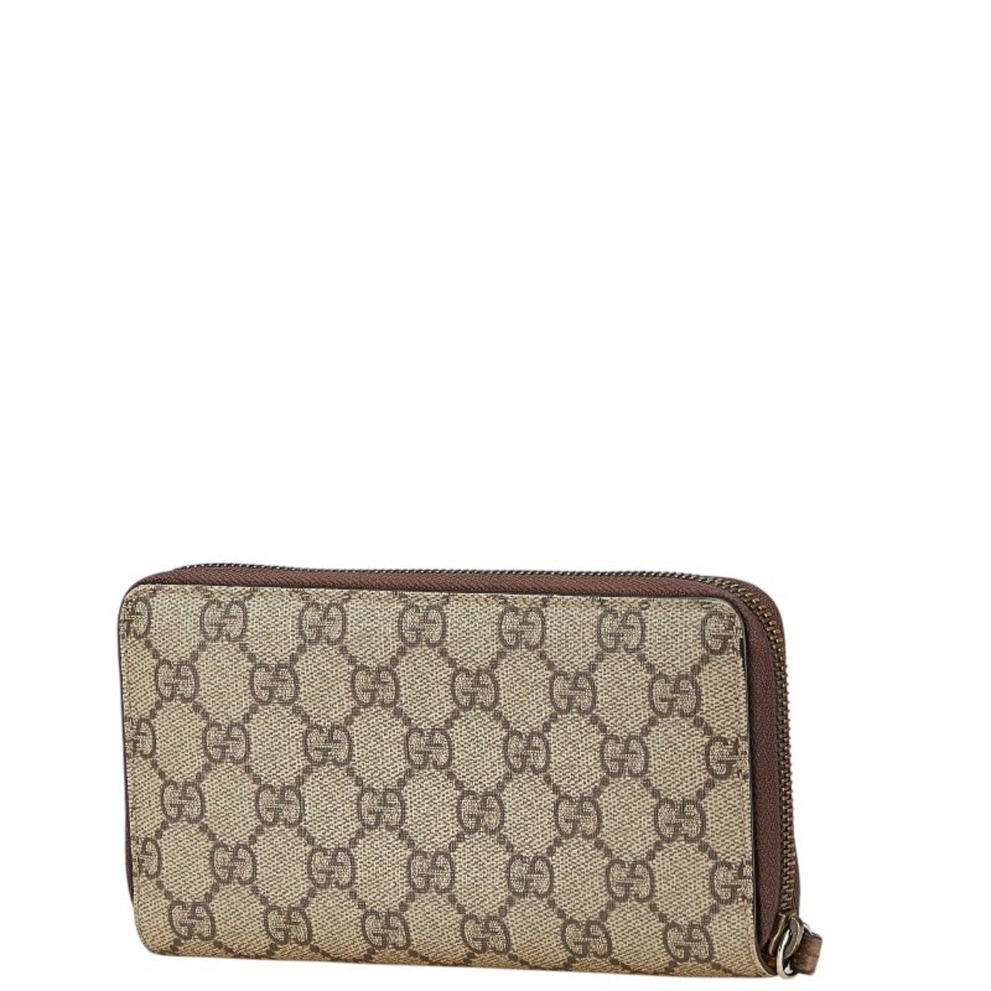Gucci Beige Brown Pvc Leather Long Wallet (Bi-Fold) ( )