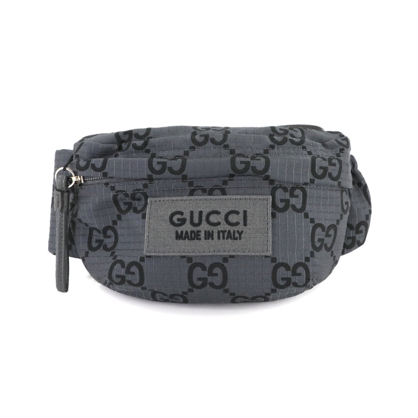 Gucci Gray Polyester Leather Fanny Pack Sling Bag ( )