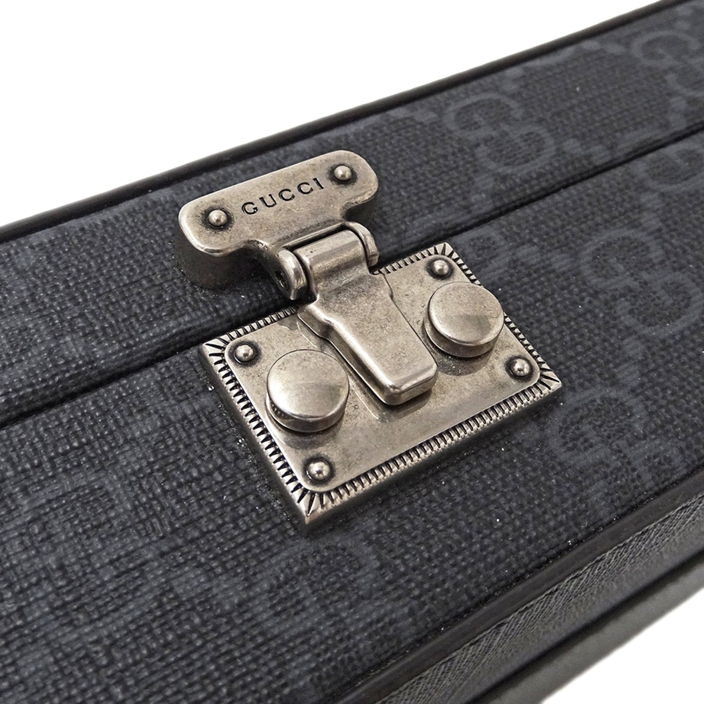 Gucci Black Gray Gg Supreme Canvas Shoulder Bag ( )