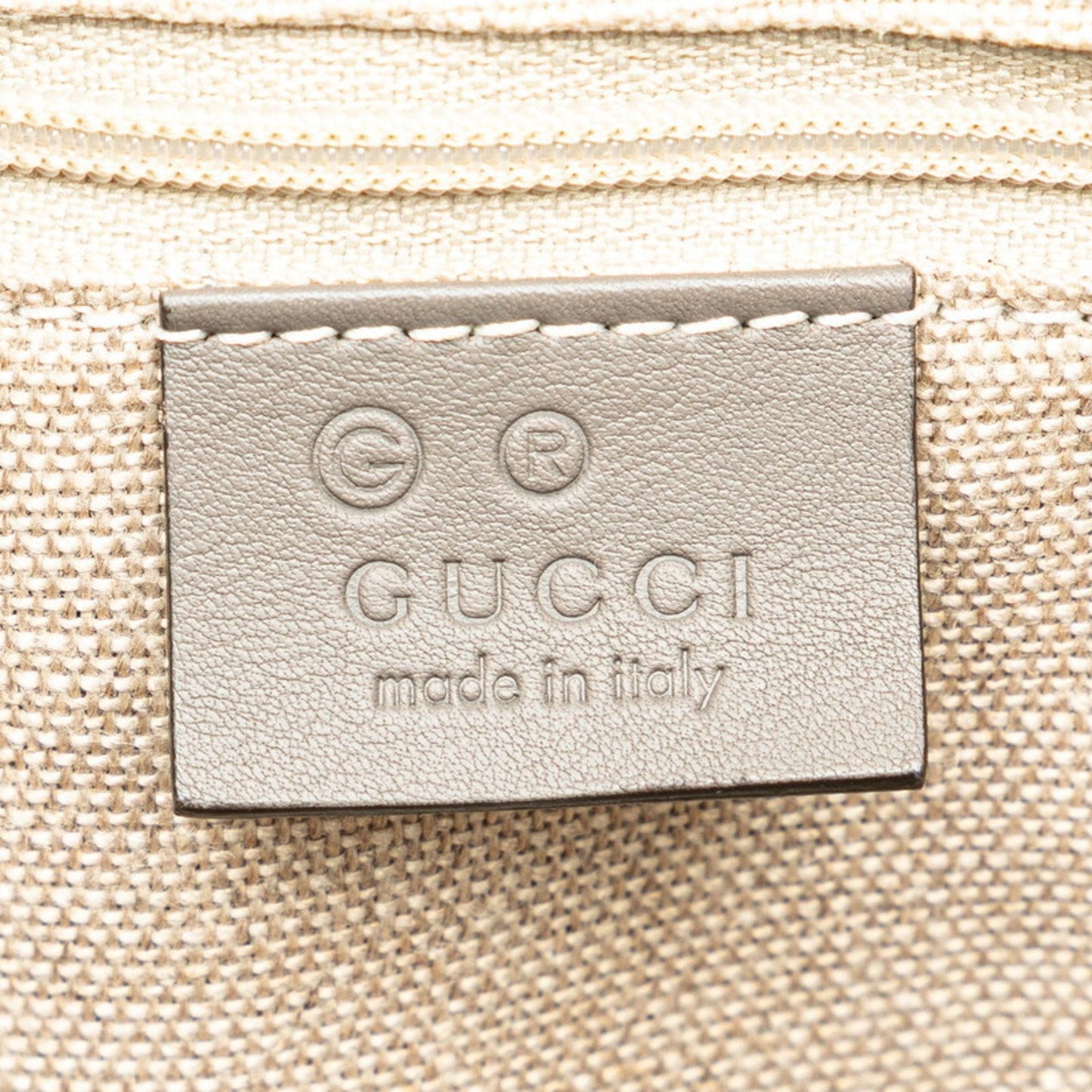 Gucci Gray Leather Shoulder Bag Tote Bag ( )