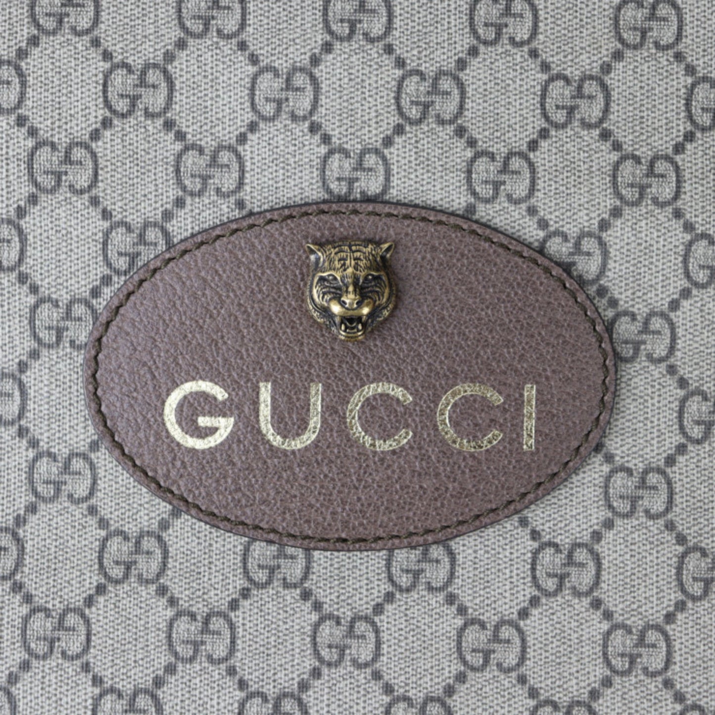 Gucci Beige Brown Yellow Pvc Leather Backpack Handbag Shoulder Bag ( )
