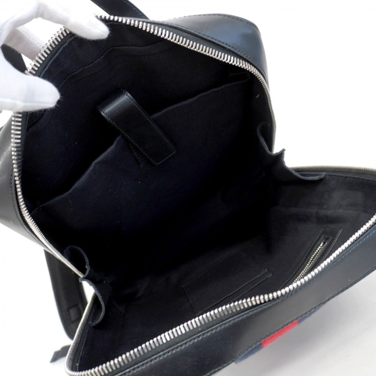 Gucci Black Gray Pvc Backpack ( )