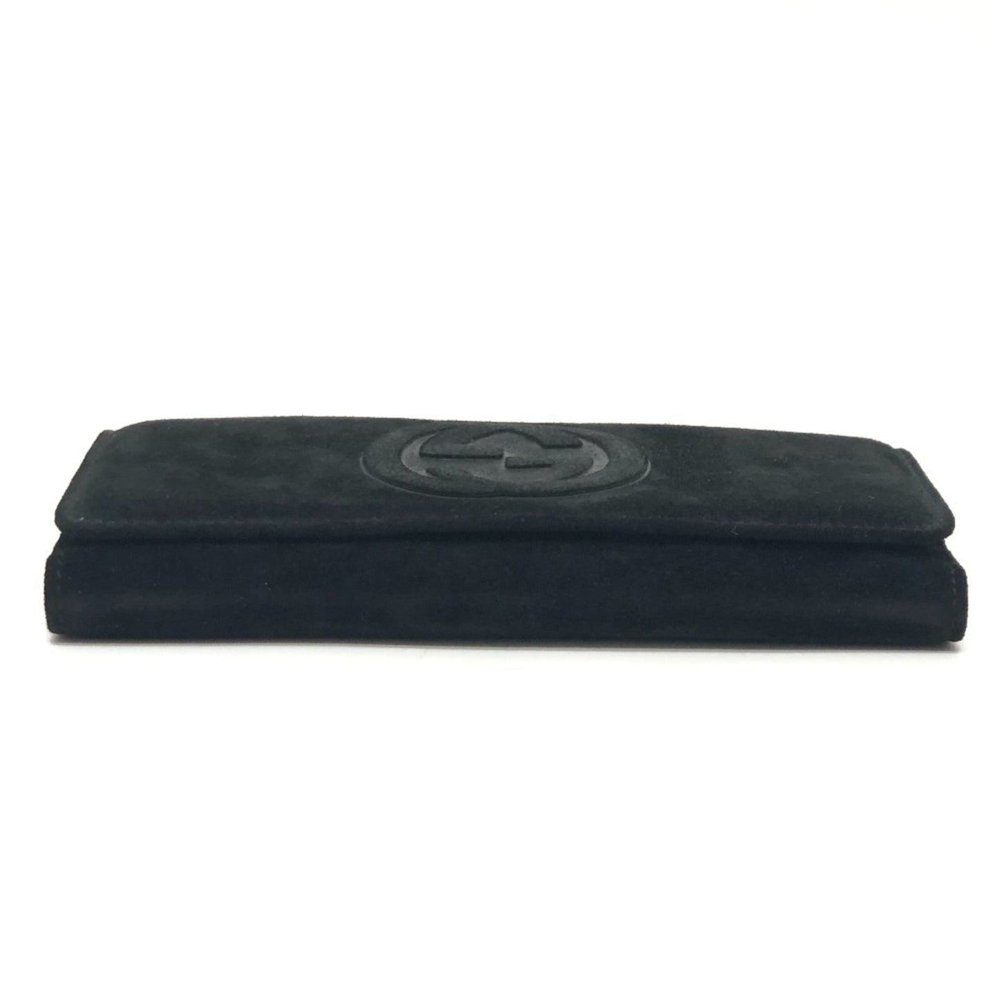 Gucci Black Suede Leather Long Wallet (Bi-Fold) ( )