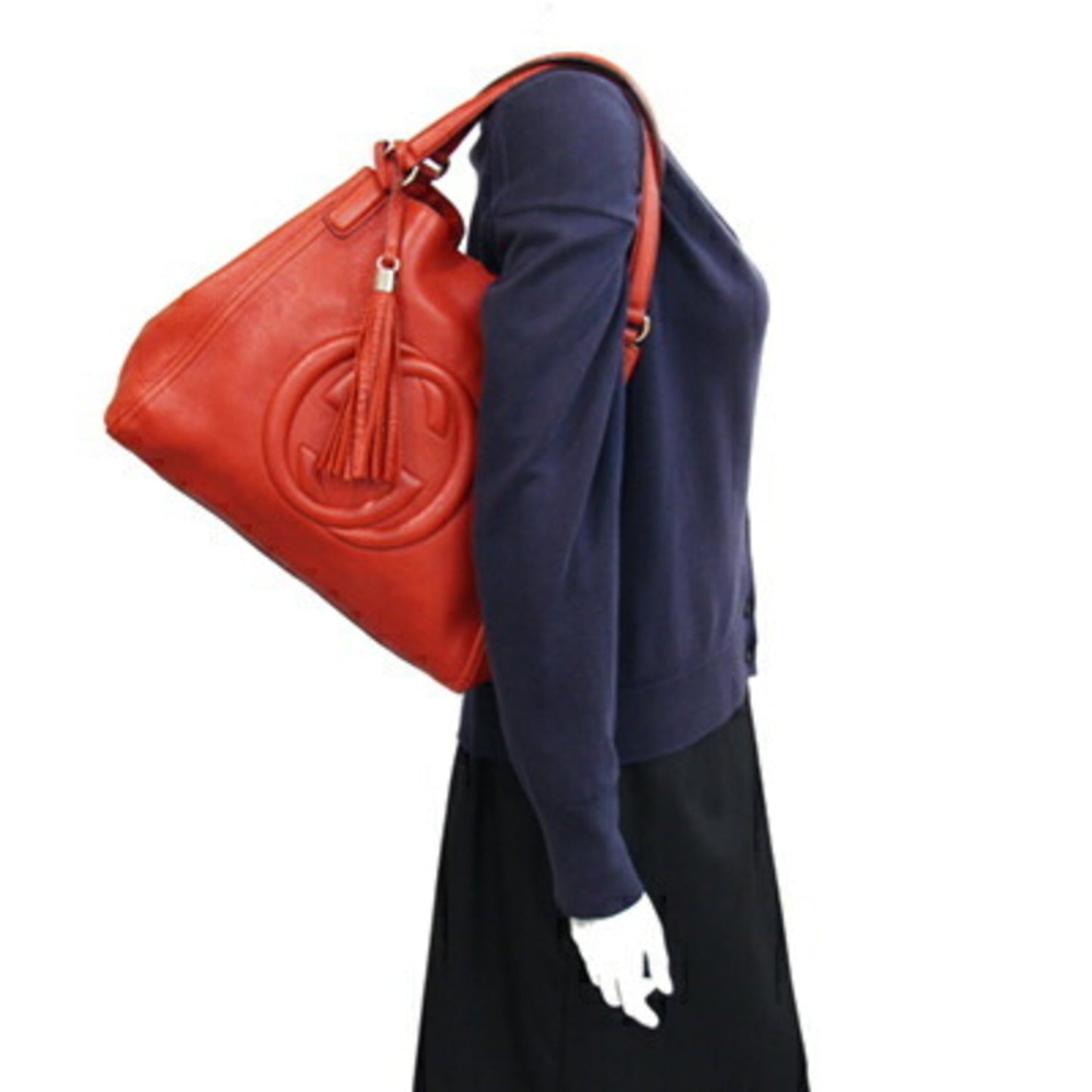Gucci Soho Red Color Leather Tote Bag ( )