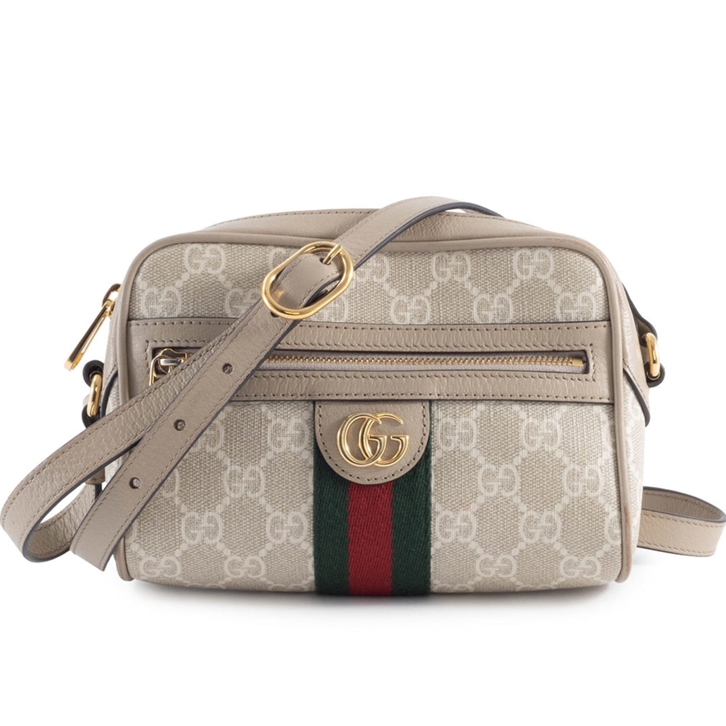 Gucci Beige Gg Supreme Leather Shoulder Bag ( )
