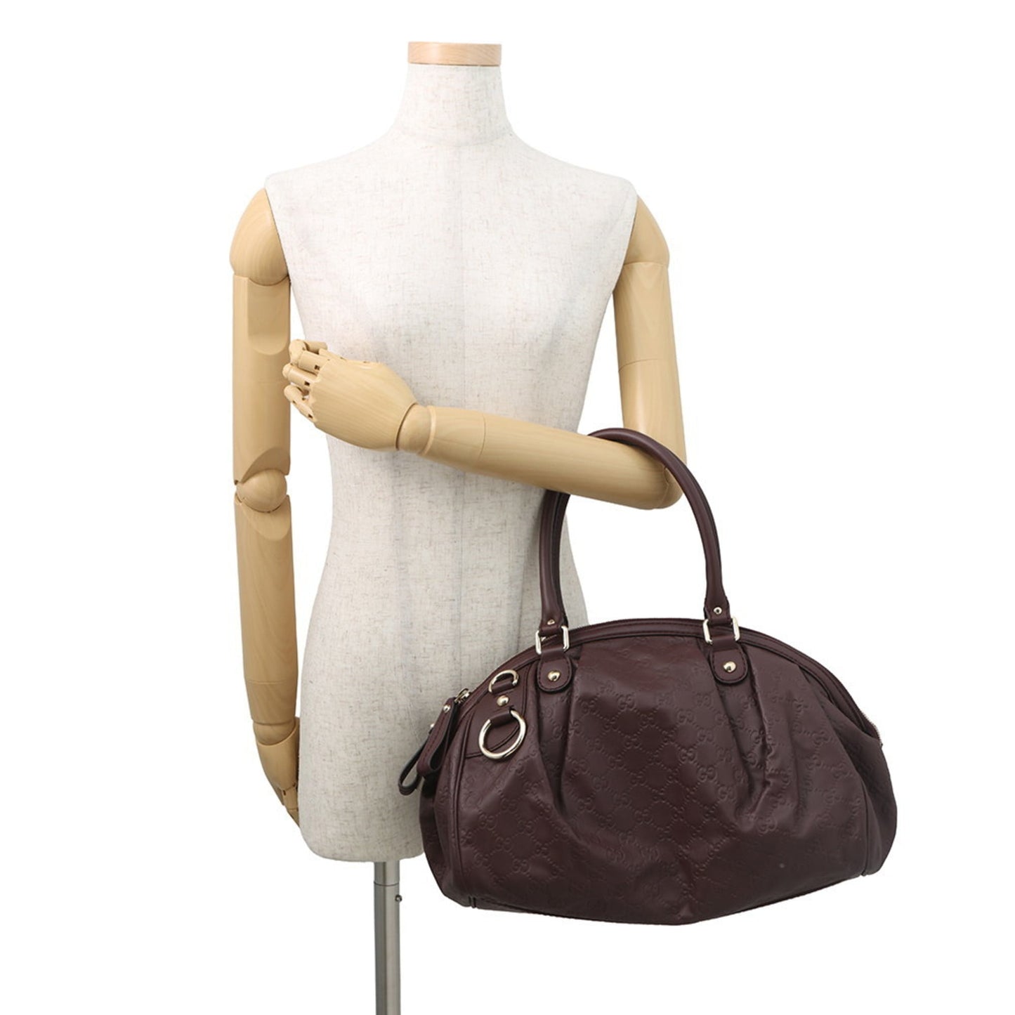 Gucci Sukey Bordeaux Leather Shoulder Bag Tote Bag ( )