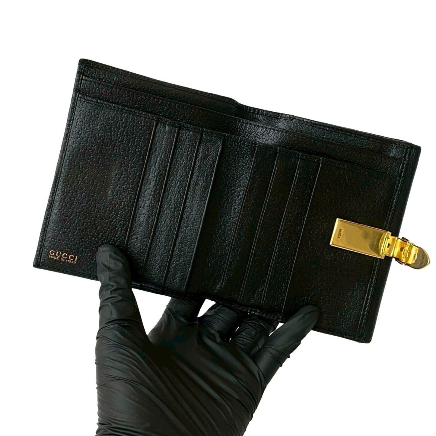 Gucci Black Leather Wallet (Bi-Fold) ( )