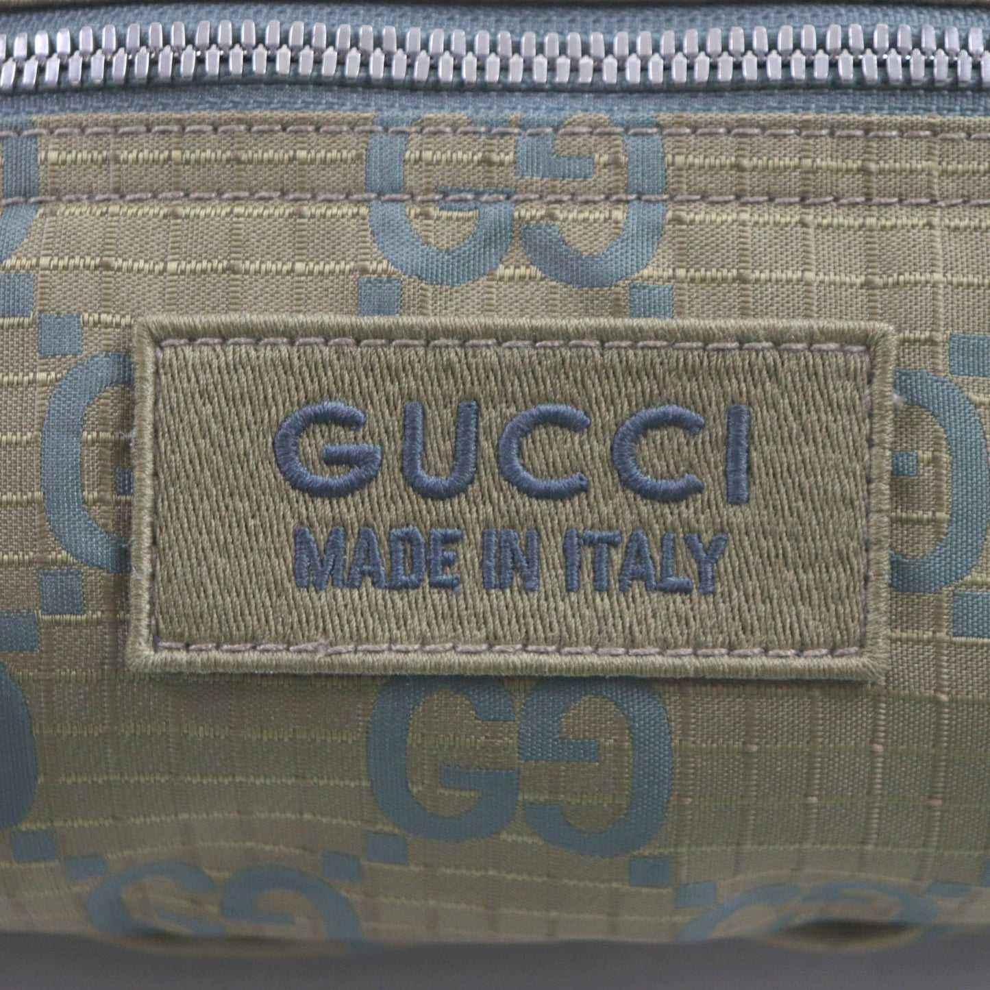 Gucci Khaki Nylon Leather Fanny Pack ( )