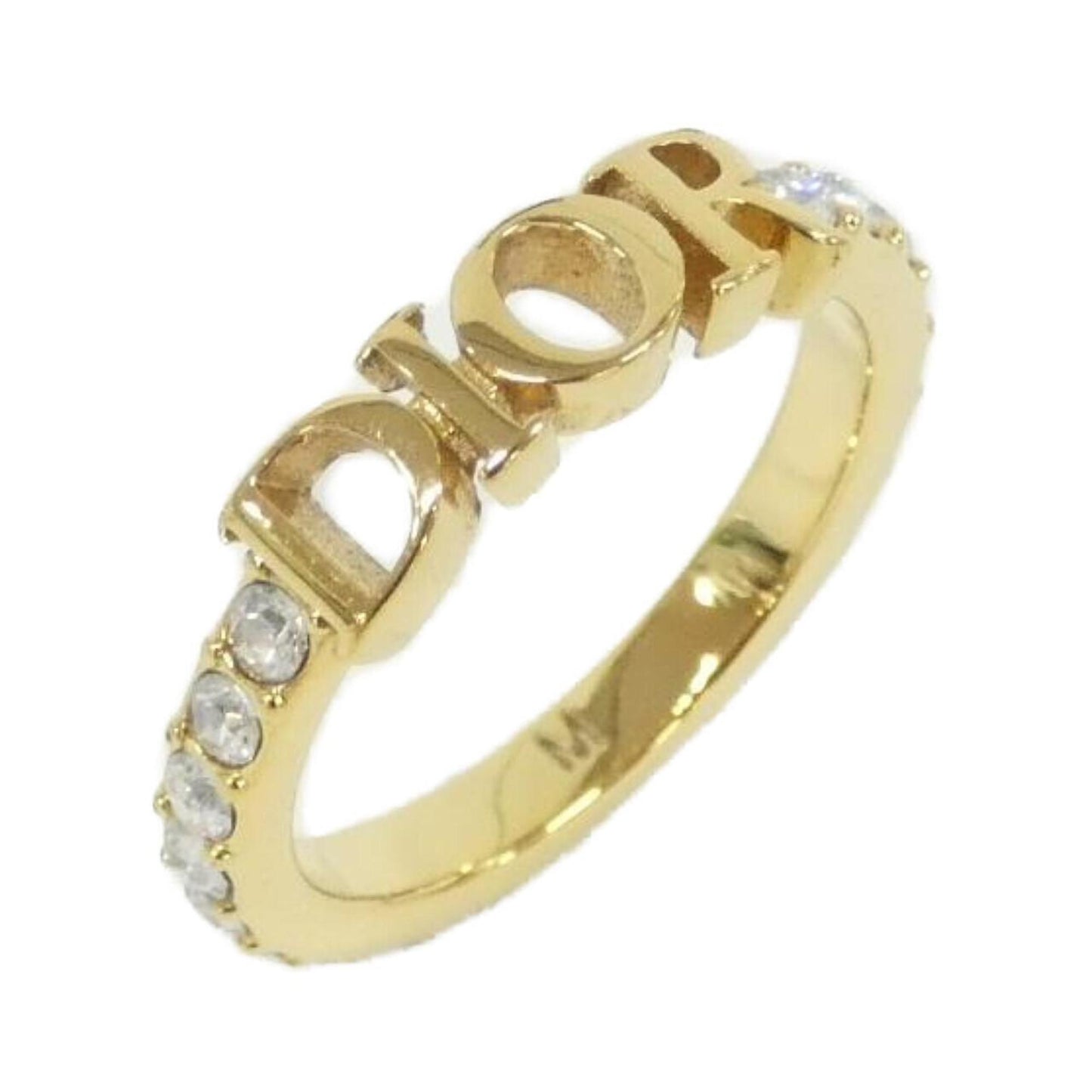 Christian Dior Gold Clear Band Ring ()
