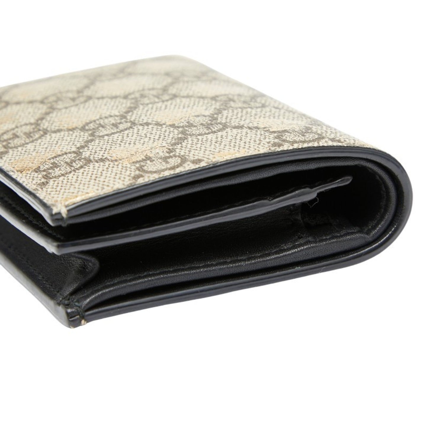 Gucci Gold Beige Brown Pvc Wallet (Bi-Fold) ( )