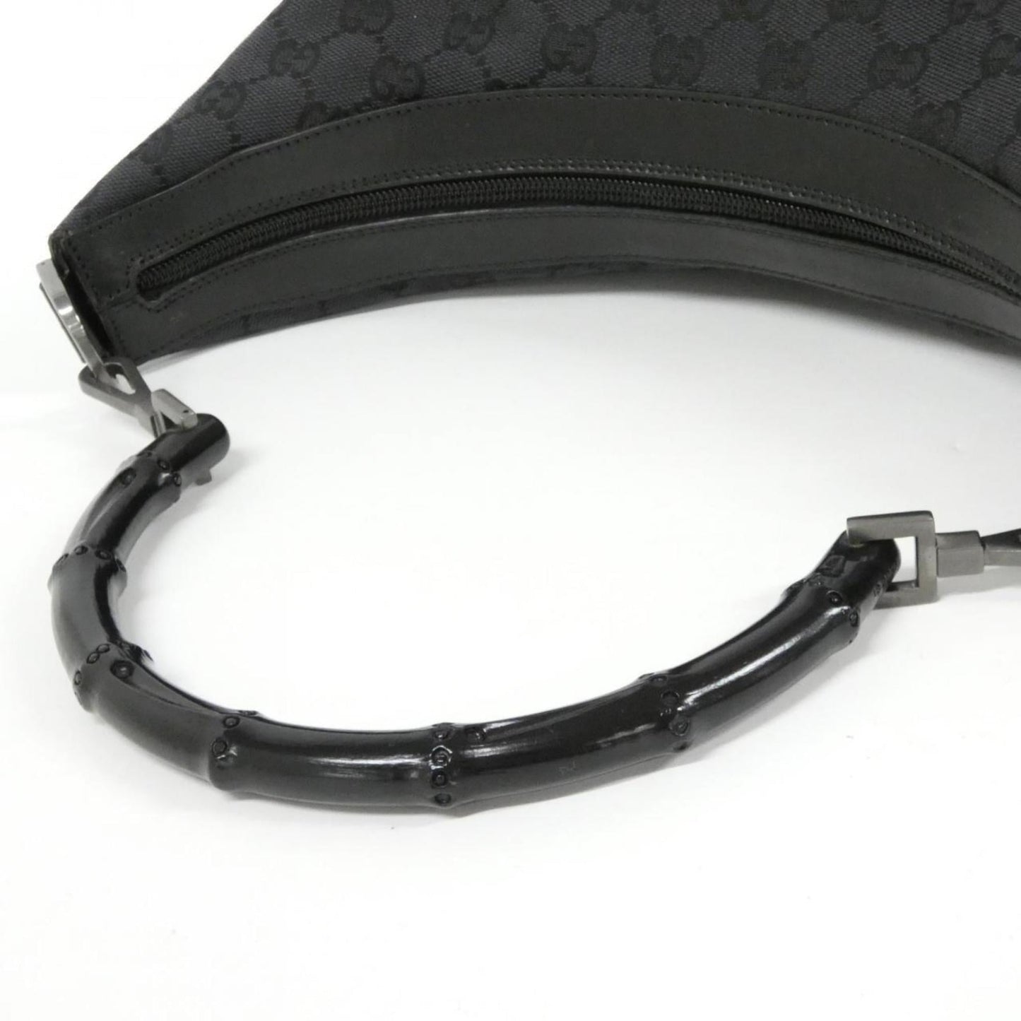 Gucci Black Gg Canvas Shoulder Bag ( )