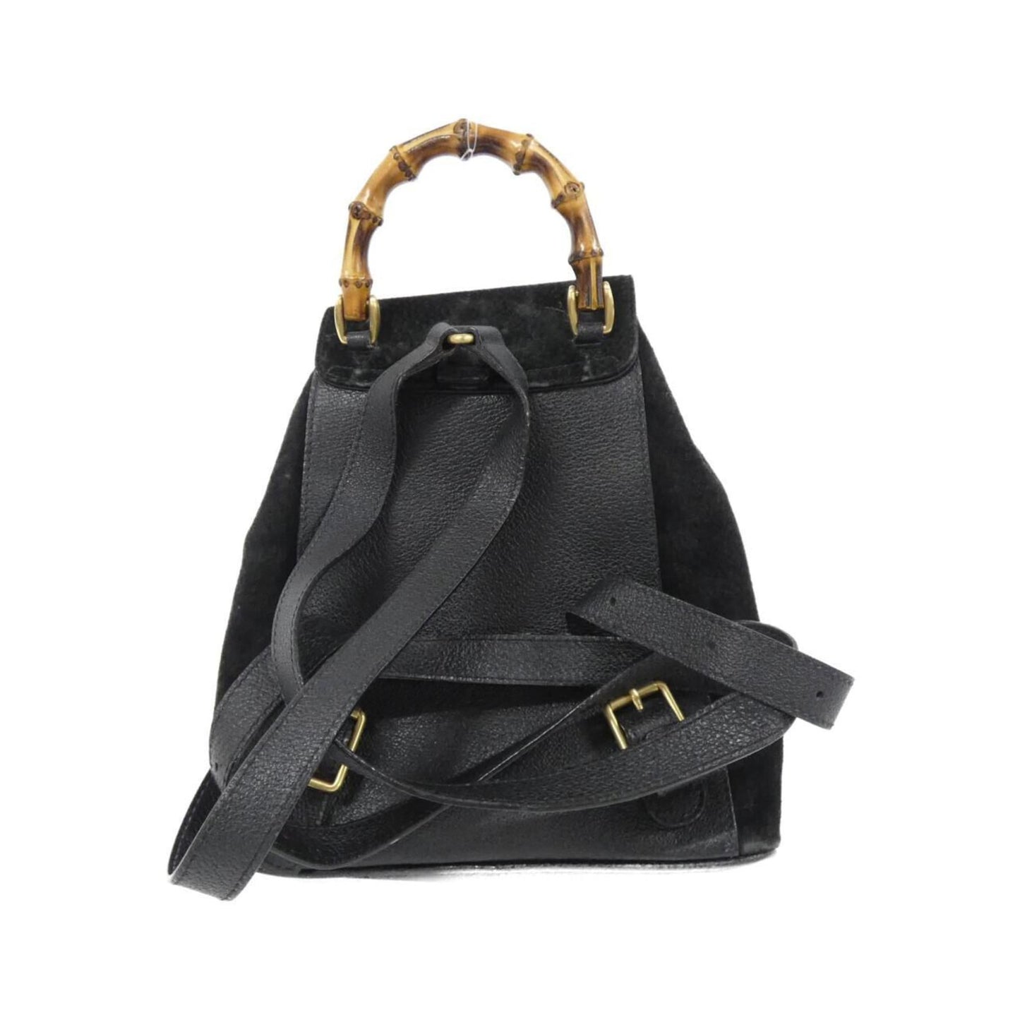 Gucci Black Suede Leather Backpack ( )