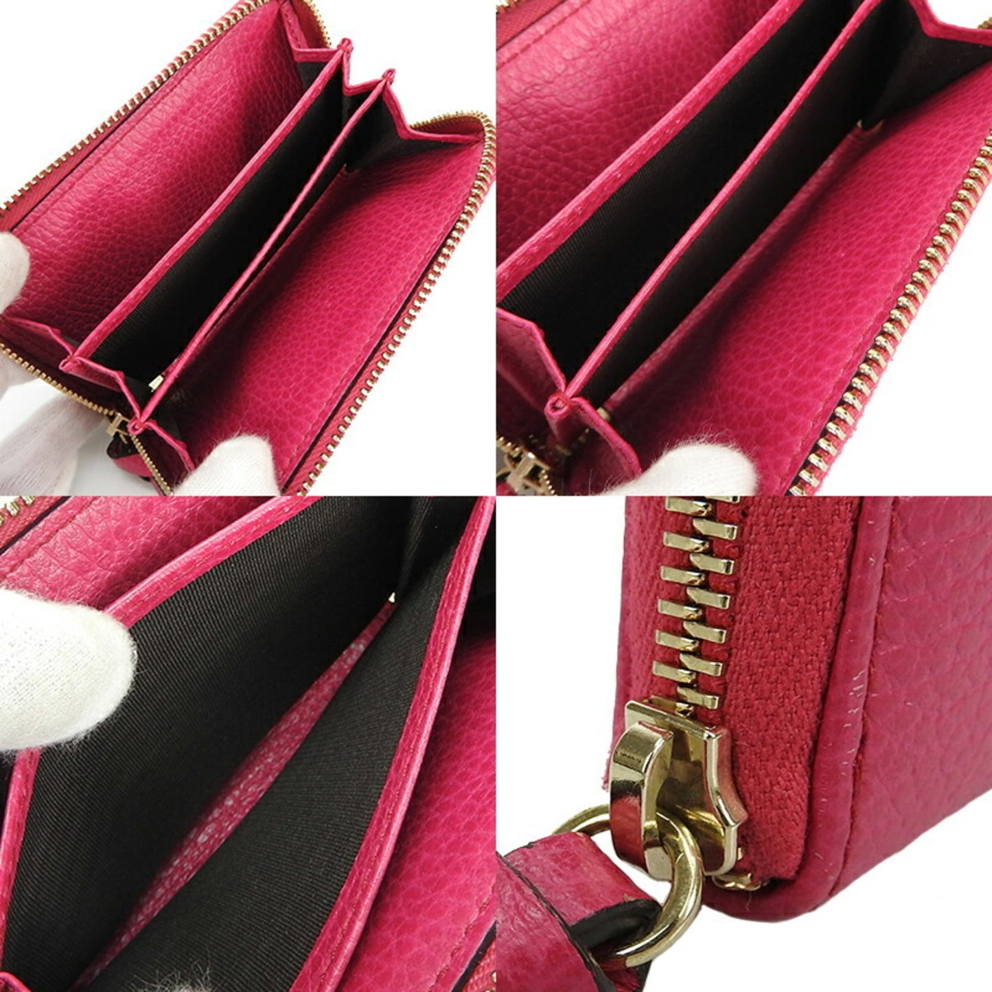 Gucci Pink Leather Coin Purse/Coin Case ( )