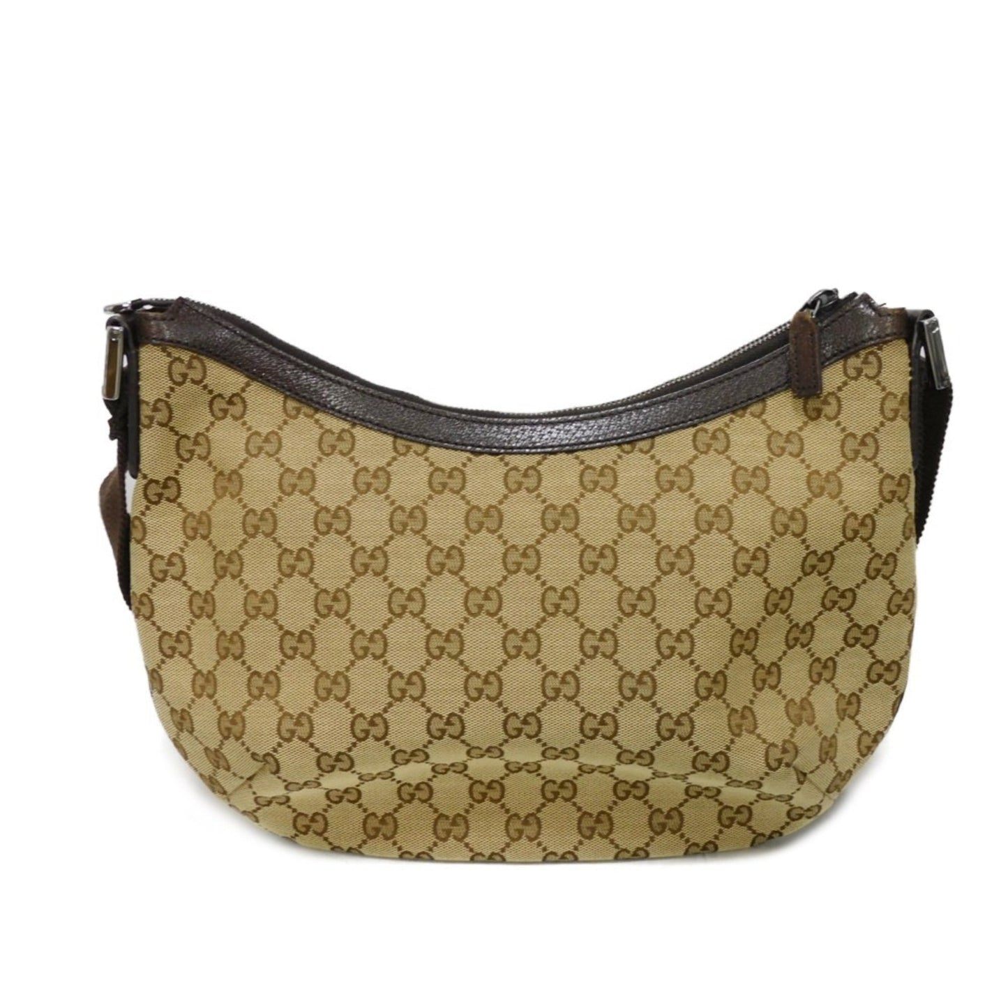 Gucci Gg Canvas Beige Gg Canvas Leather Messenger Bag Shoulder Bag
