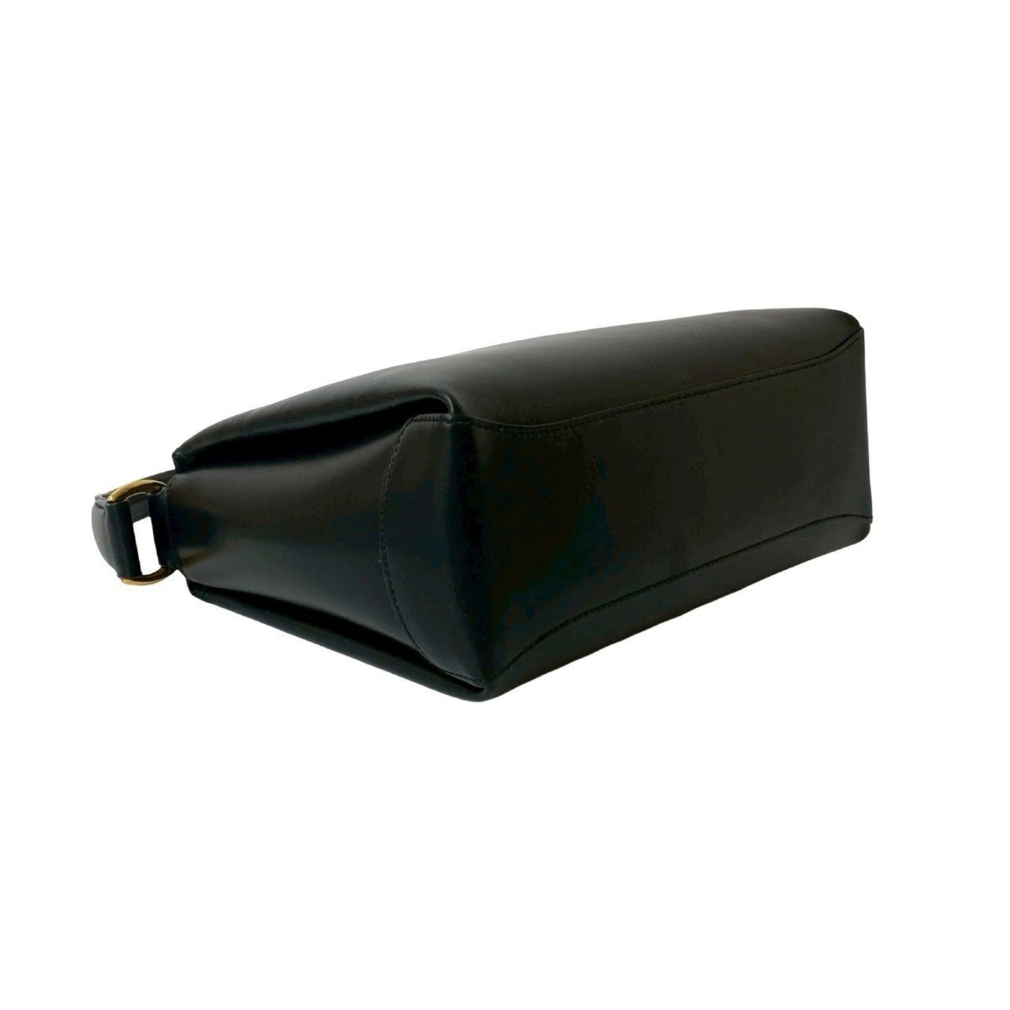 Gucci Black Leather Bamboo Handbag ( )