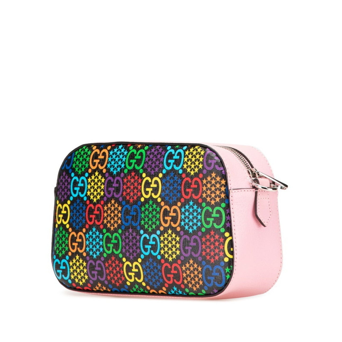 Gucci Black Multi-Color Pink Pvc Leather Shoulder Bag ( )