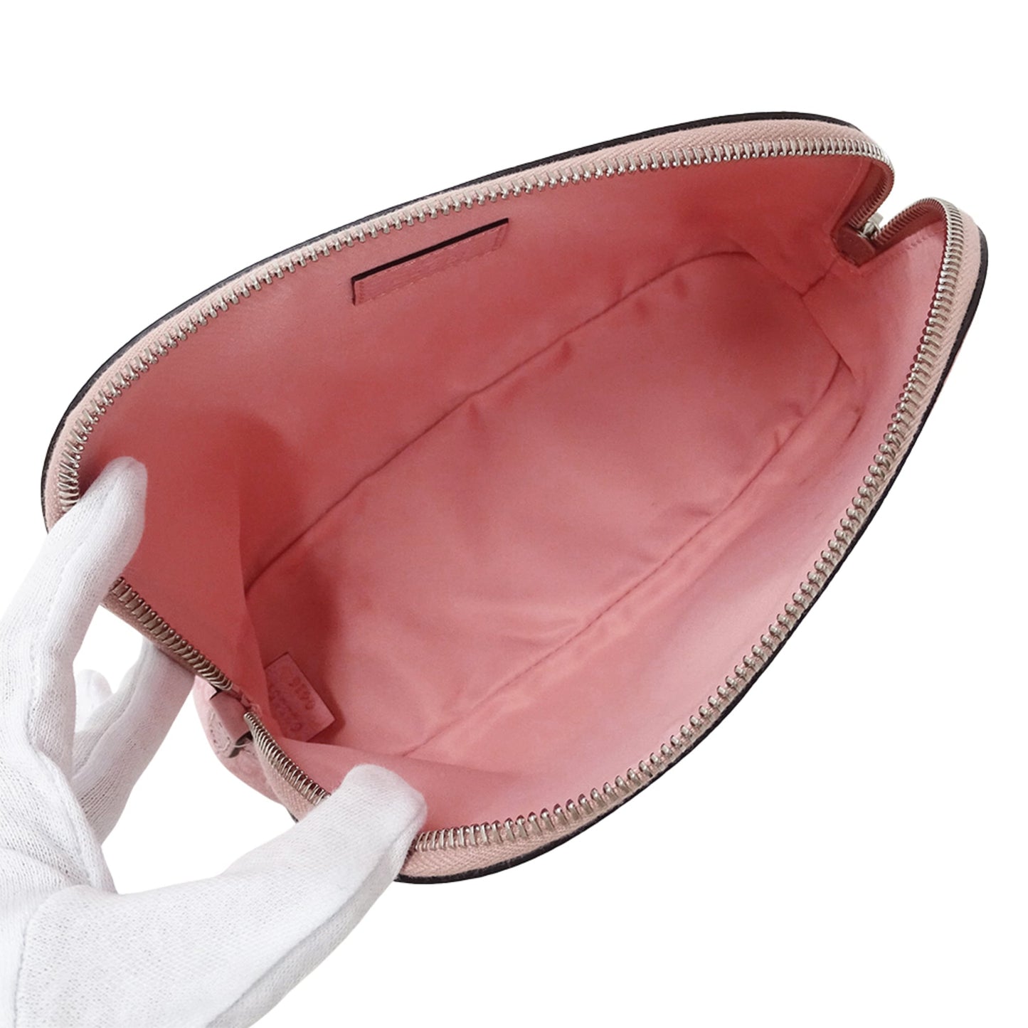 Gucci Pink Gg Supreme Pouch ( )