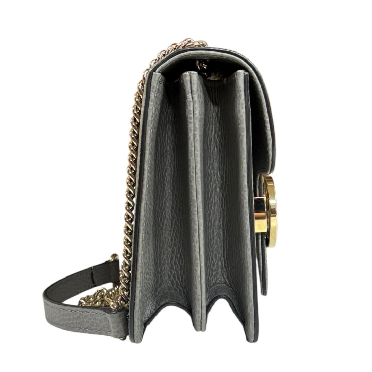 Gucci Gray Leather Shoulder Bag ( )
